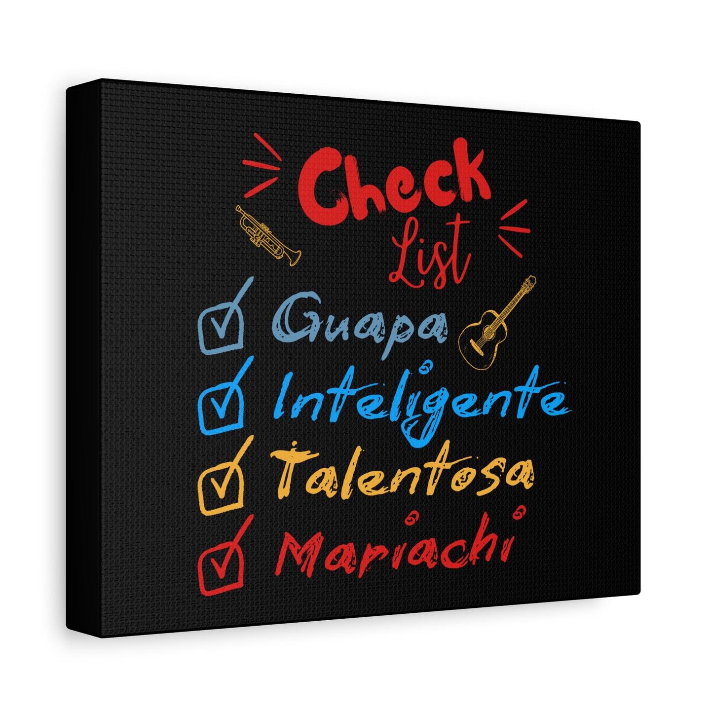 Checklist Guapa Matte Canvas, Stretched, 1.25"