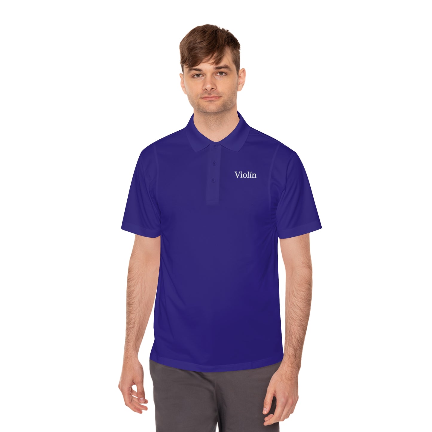 Dedication Passion Honor Violin Men's Sport Polo Shirt