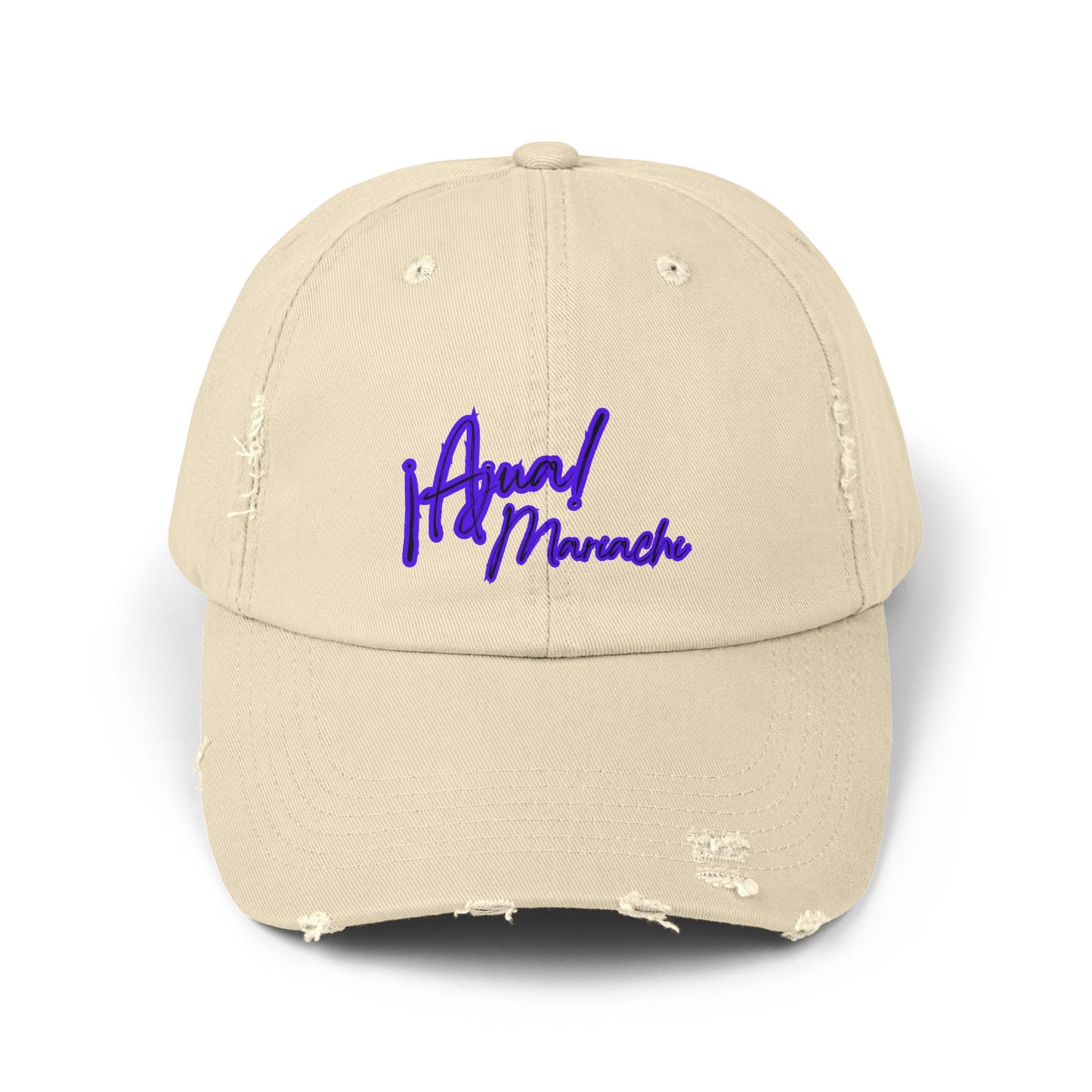 Purple Unisex Distressed Cap
