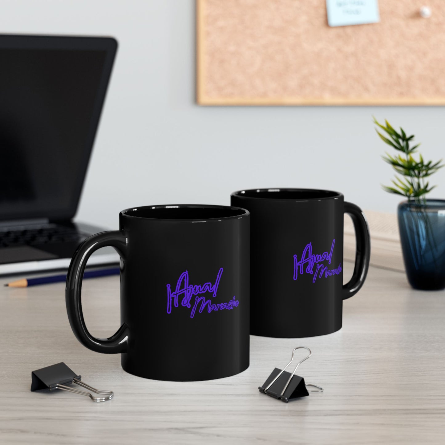 Purple Ajua Black Mug (11oz, 15oz)