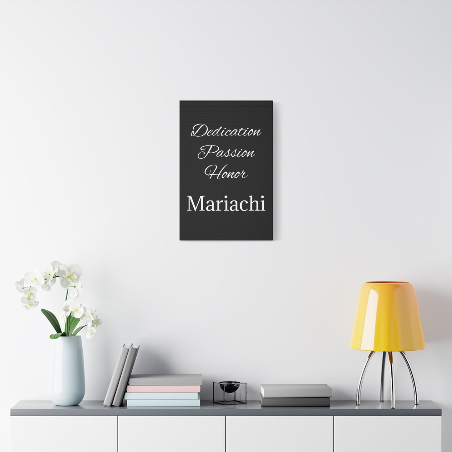 White Dedication Passion Honor Matte Canvas, Stretched, 1.25"