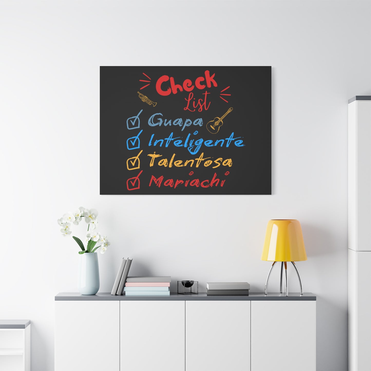 Checklist Guapa Matte Canvas, Stretched, 1.25"