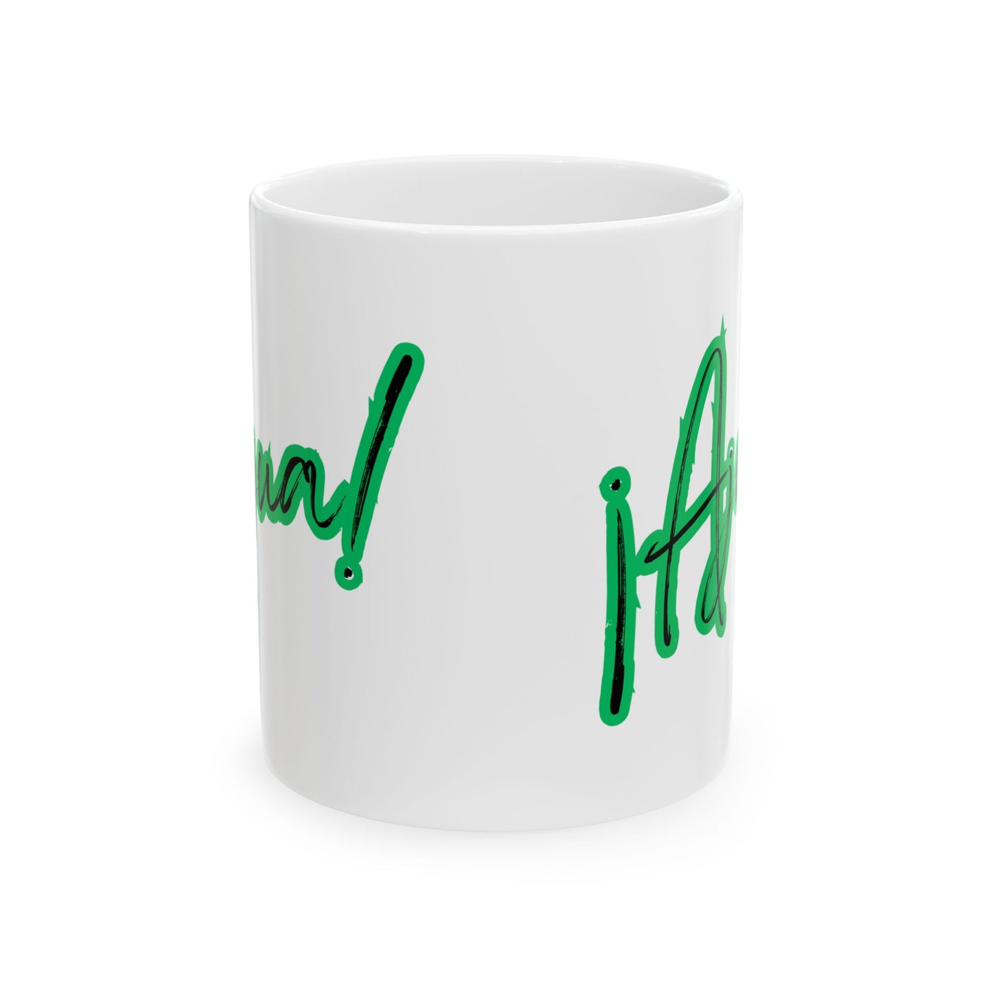 Green Ajua Ceramic Mug, (11oz, 15oz)