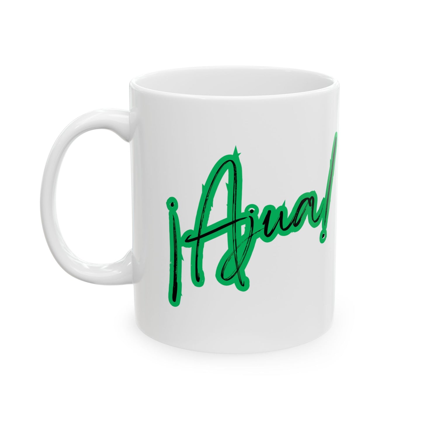Green Ajua Ceramic Mug, (11oz, 15oz)