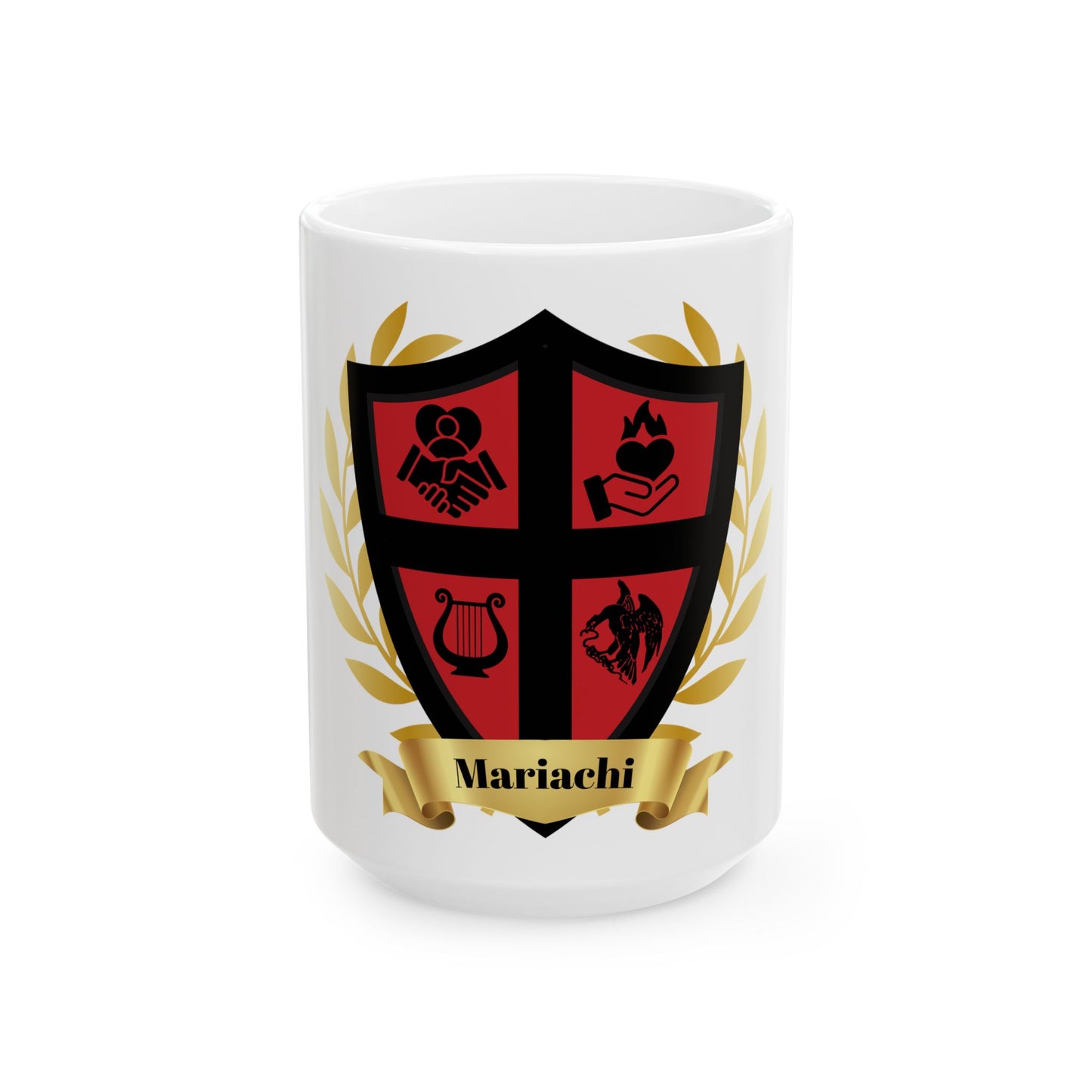 Shield Ceramic Mug, (11oz, 15oz)