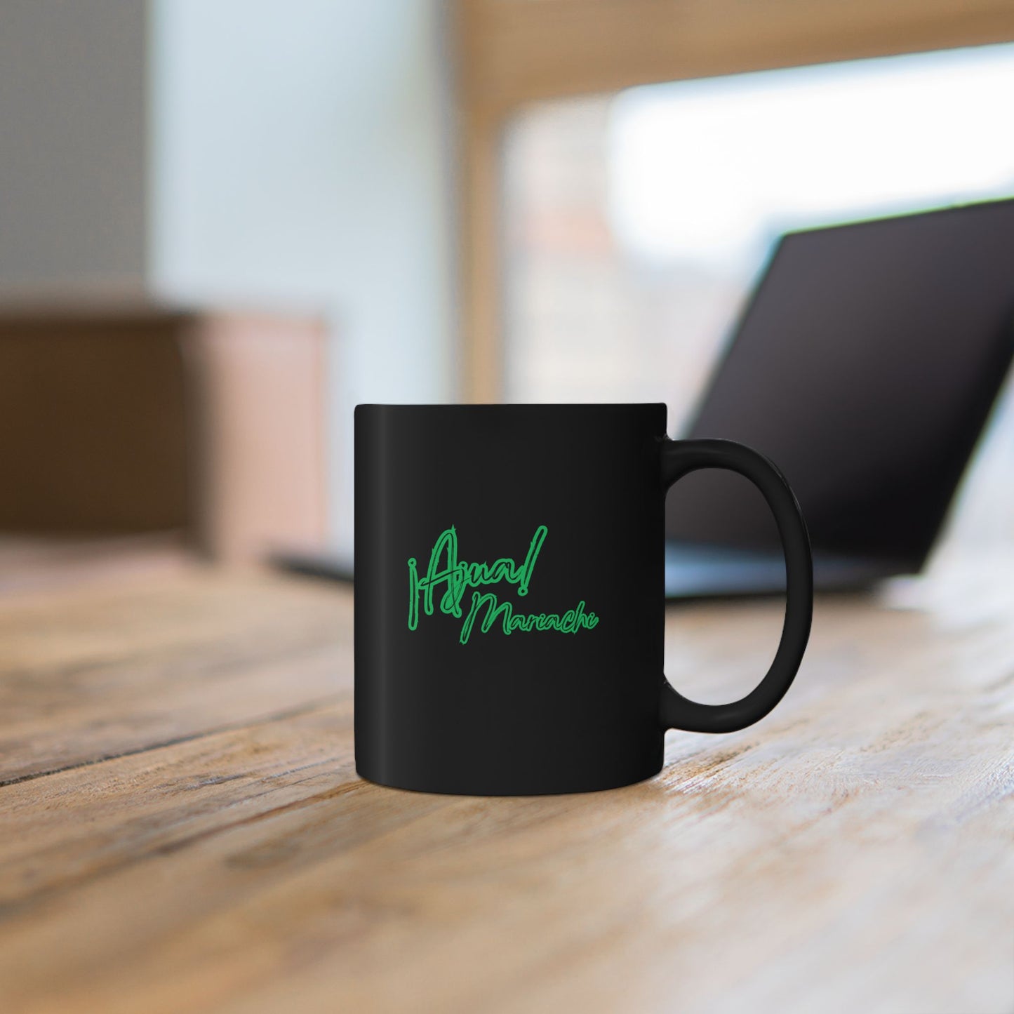 Green Ajua Black Mug (11oz, 15oz)