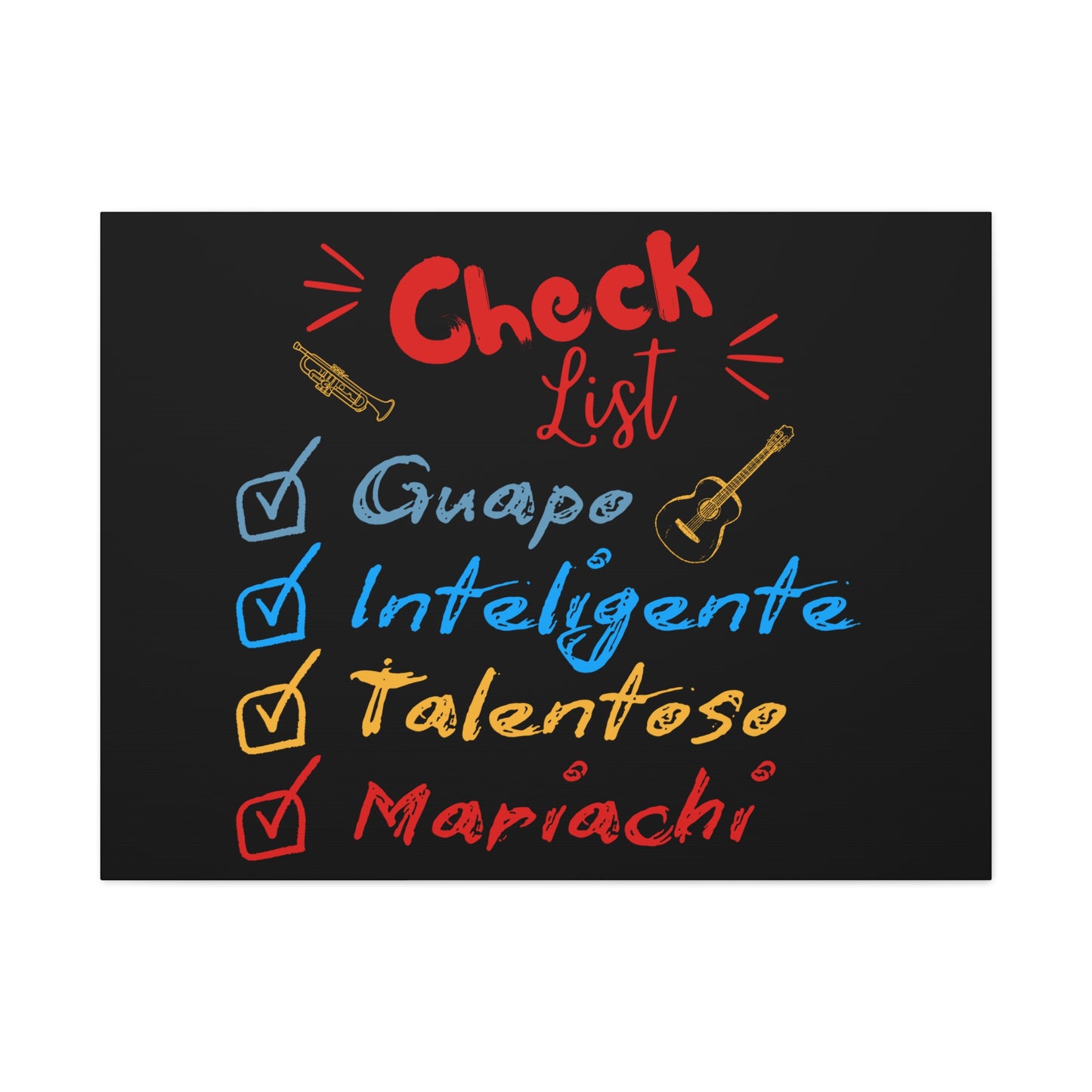 Checklist Guapo Matte Canvas, Stretched, 1.25"