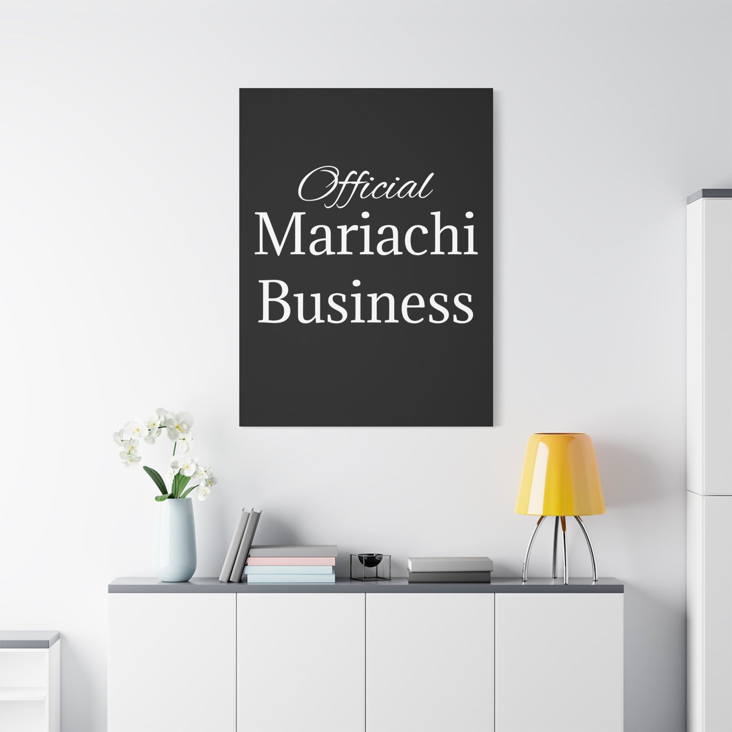White Official Mariachi Business Matte Canvas, Stretched, 1.25"