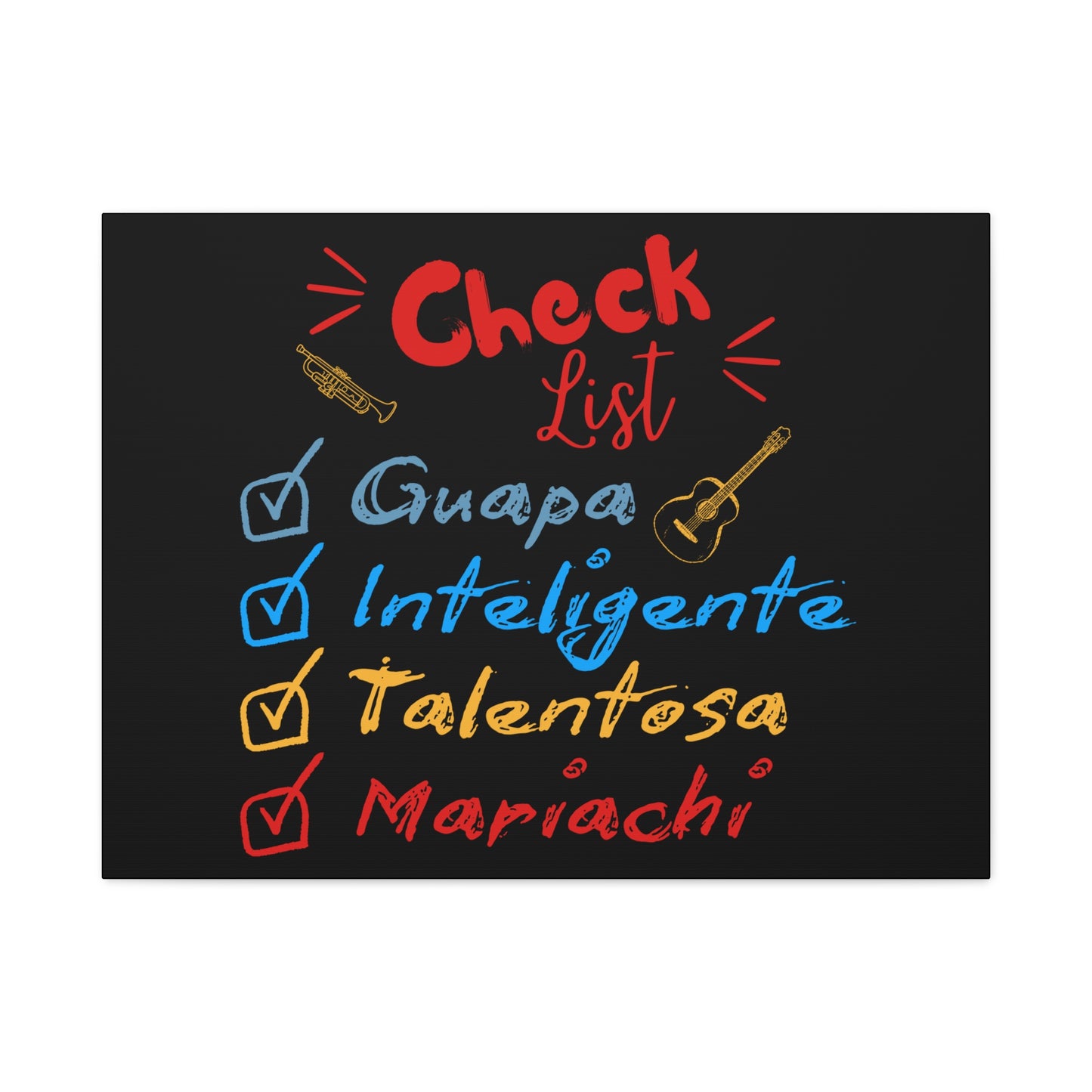 Checklist Guapa Matte Canvas, Stretched, 1.25"