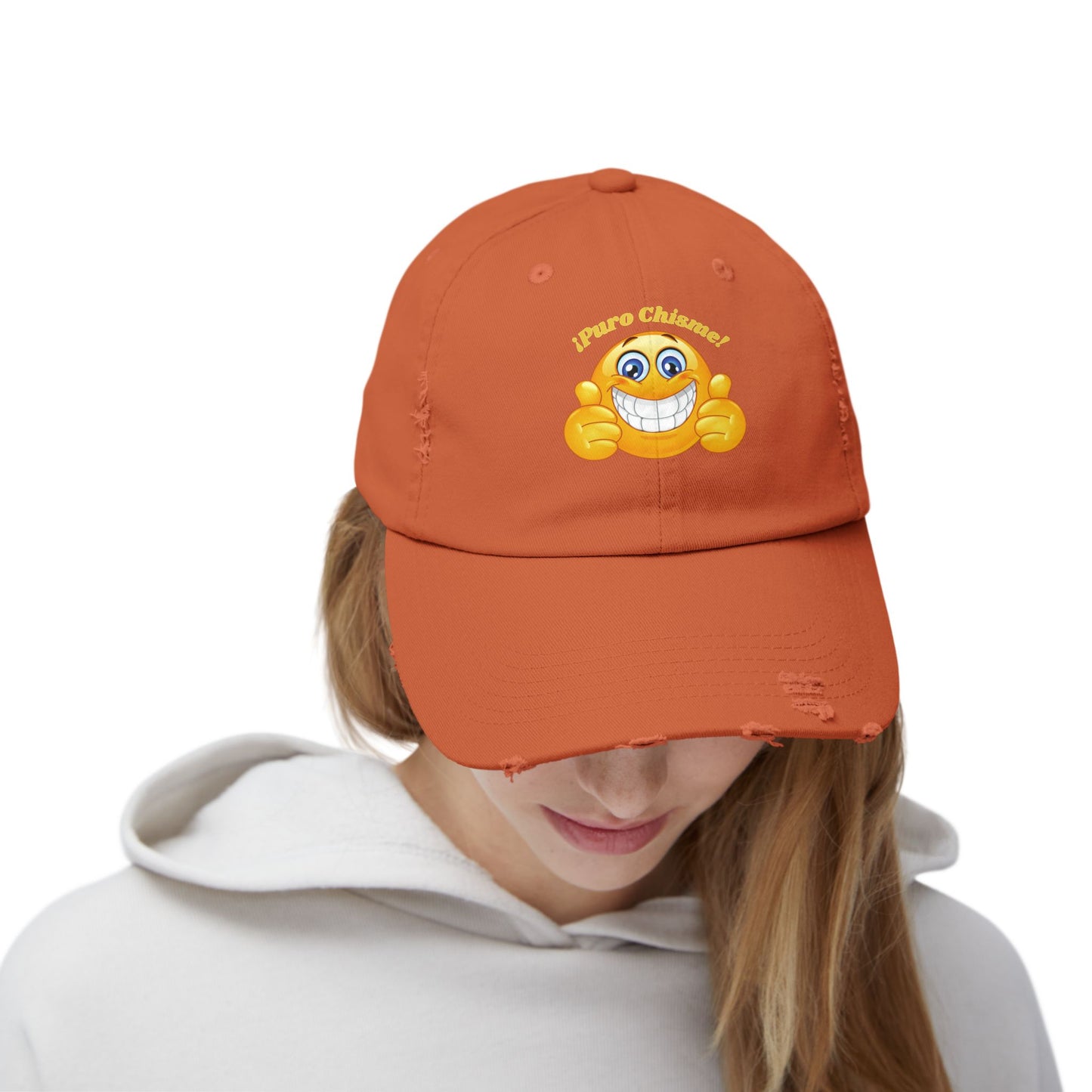 Puro Chisme Unisex Distressed Cap