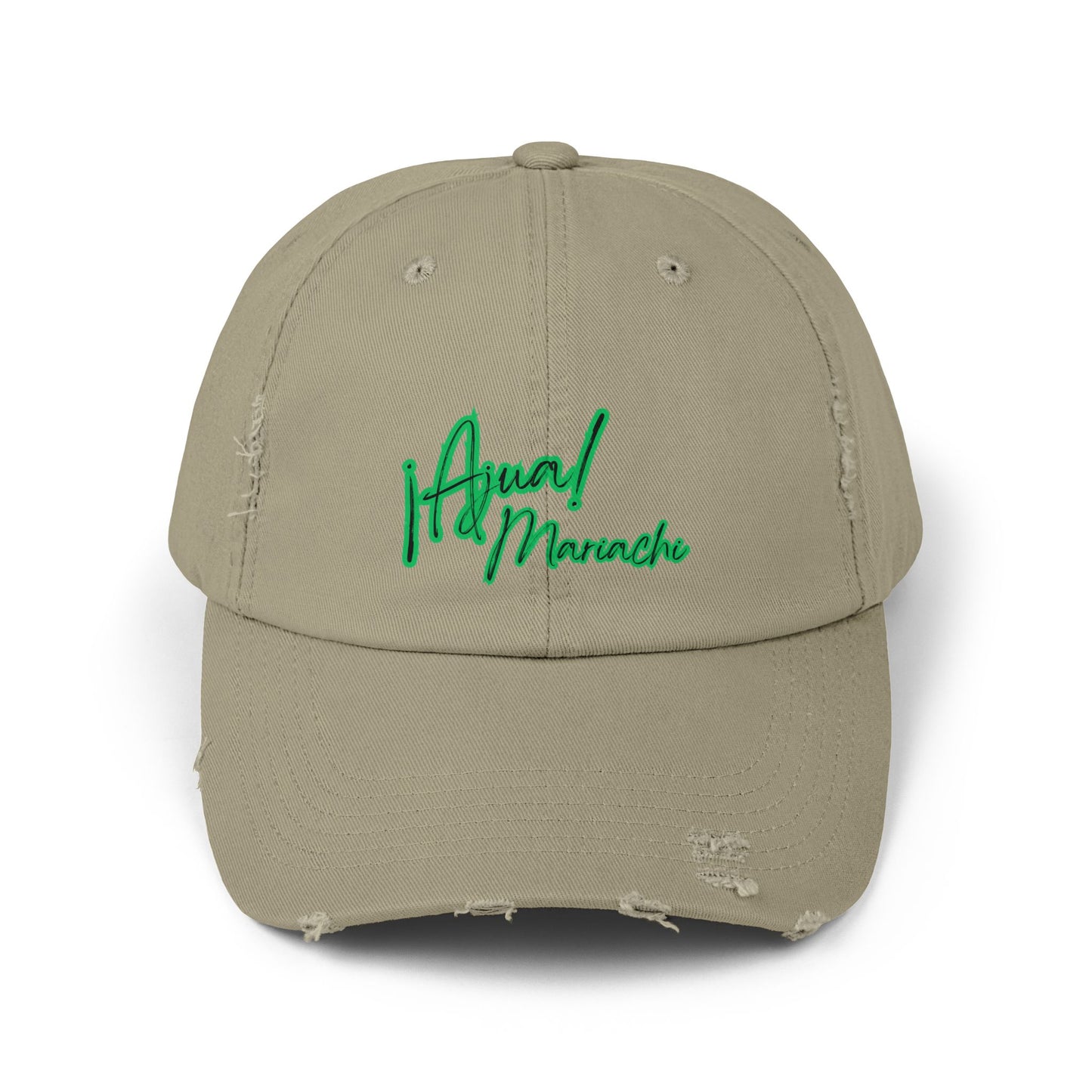 Green Unisex Distressed Cap