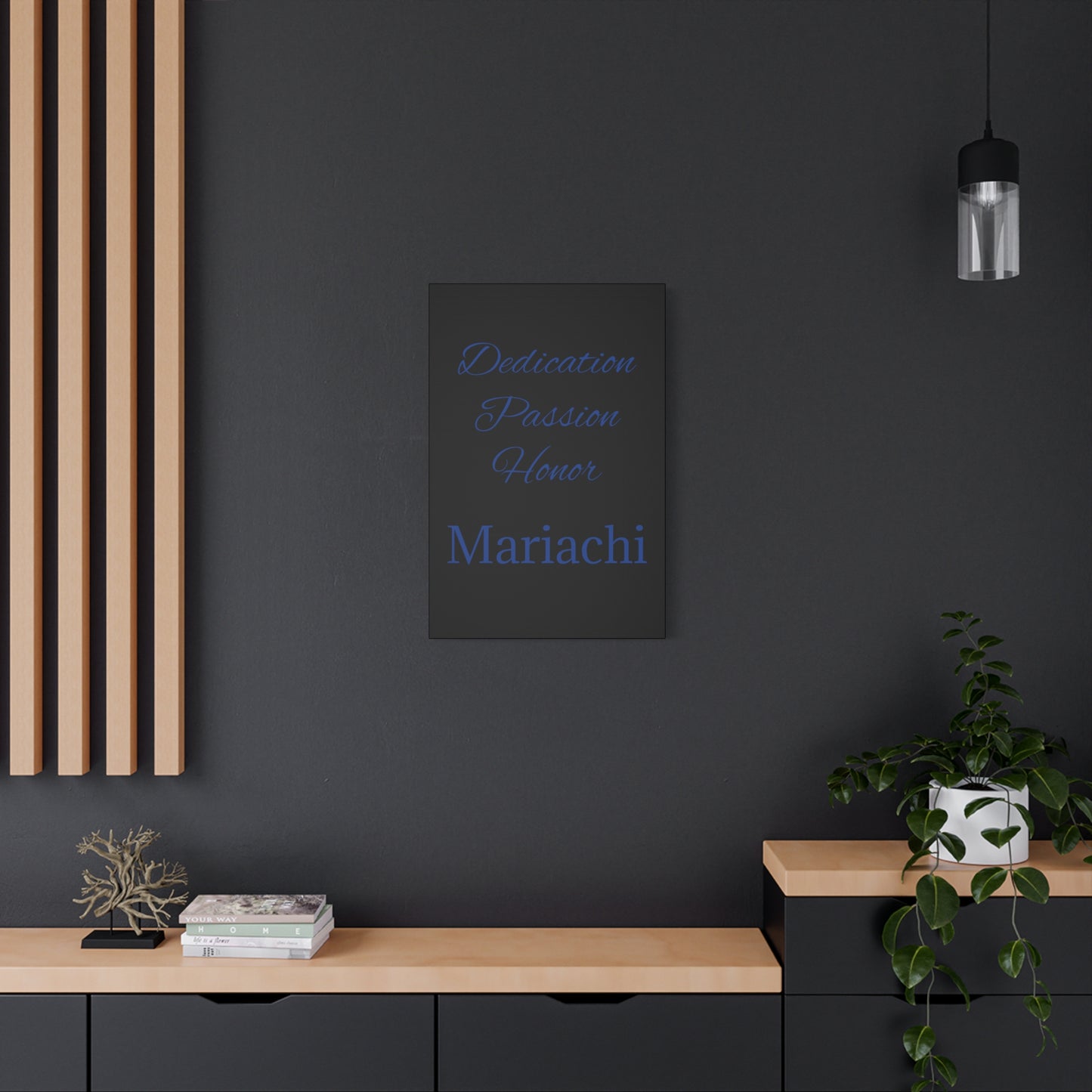 Blue Dedication Passion Honor Matte Canvas, Stretched, 1.25"