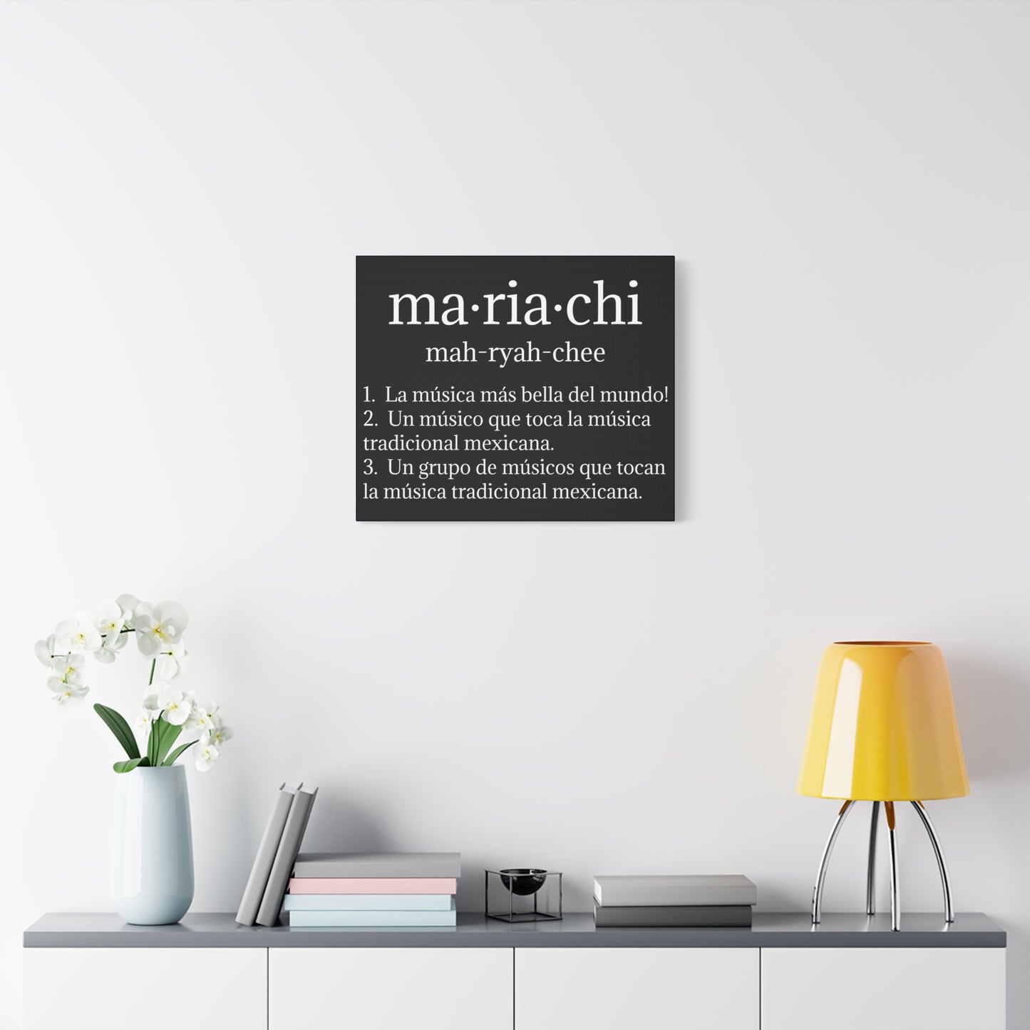 White Mariachi Definition Business Matte Canvas, Stretched, 1.25"