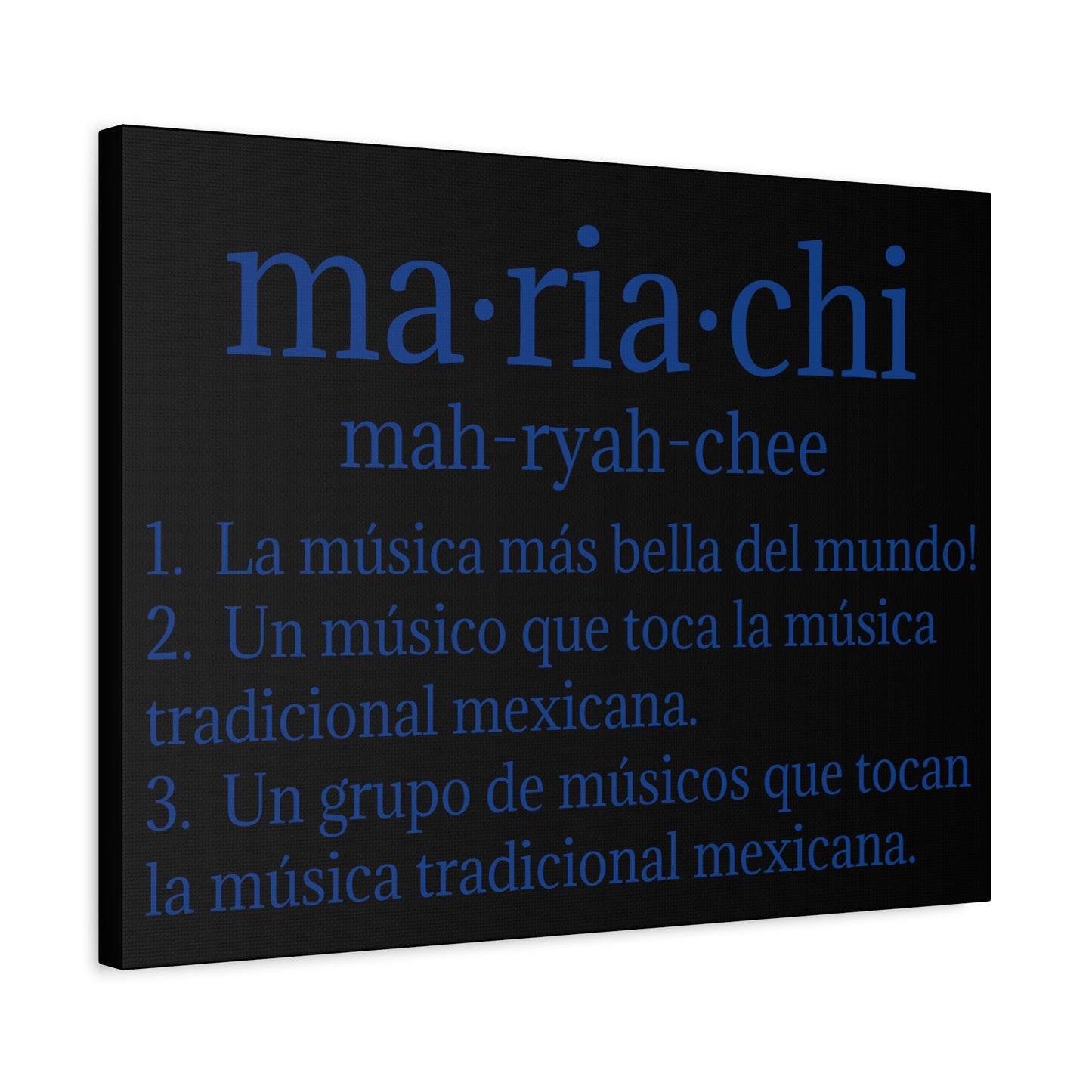 Blue Mariachi Definition Business Matte Canvas, Stretched, 1.25"