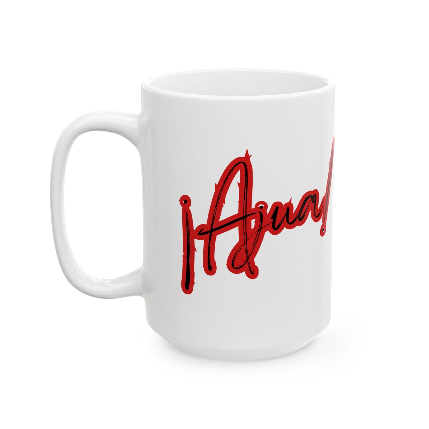 Red Ajua Ceramic Mug, (11oz, 15oz)