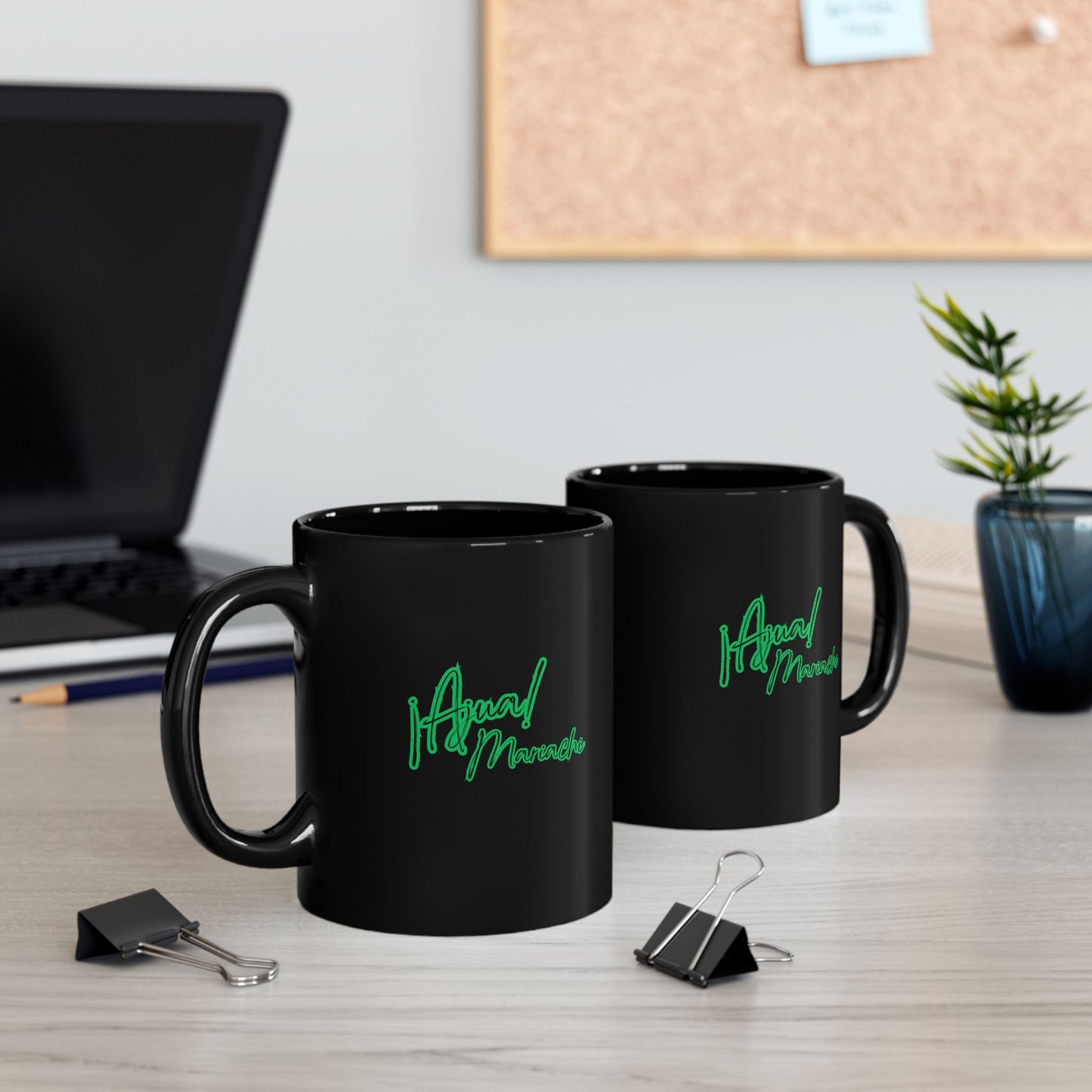 Green Ajua Black Mug (11oz, 15oz)