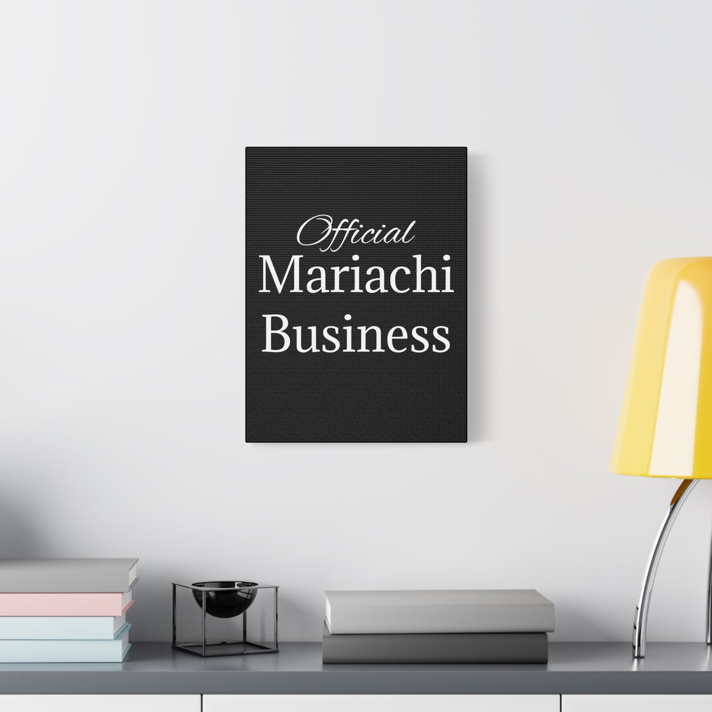 White Official Mariachi Business Matte Canvas, Stretched, 1.25"