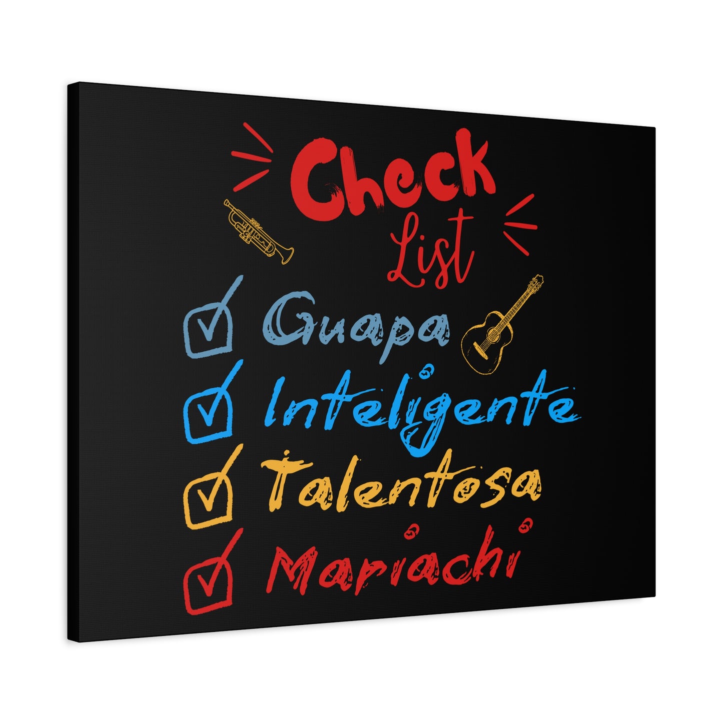 Checklist Guapa Matte Canvas, Stretched, 1.25"