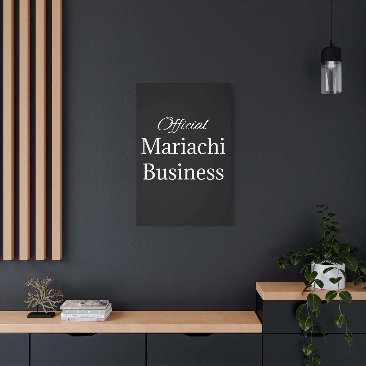 White Official Mariachi Business Matte Canvas, Stretched, 1.25"