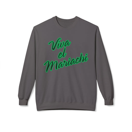 Green Viva El Mariachi Unisex Midweight Softstyle Fleece Crewneck Sweatshirt