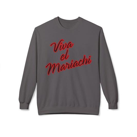 Red Viva El Mariachi Unisex Midweight Softstyle Fleece Crewneck Sweatshirt
