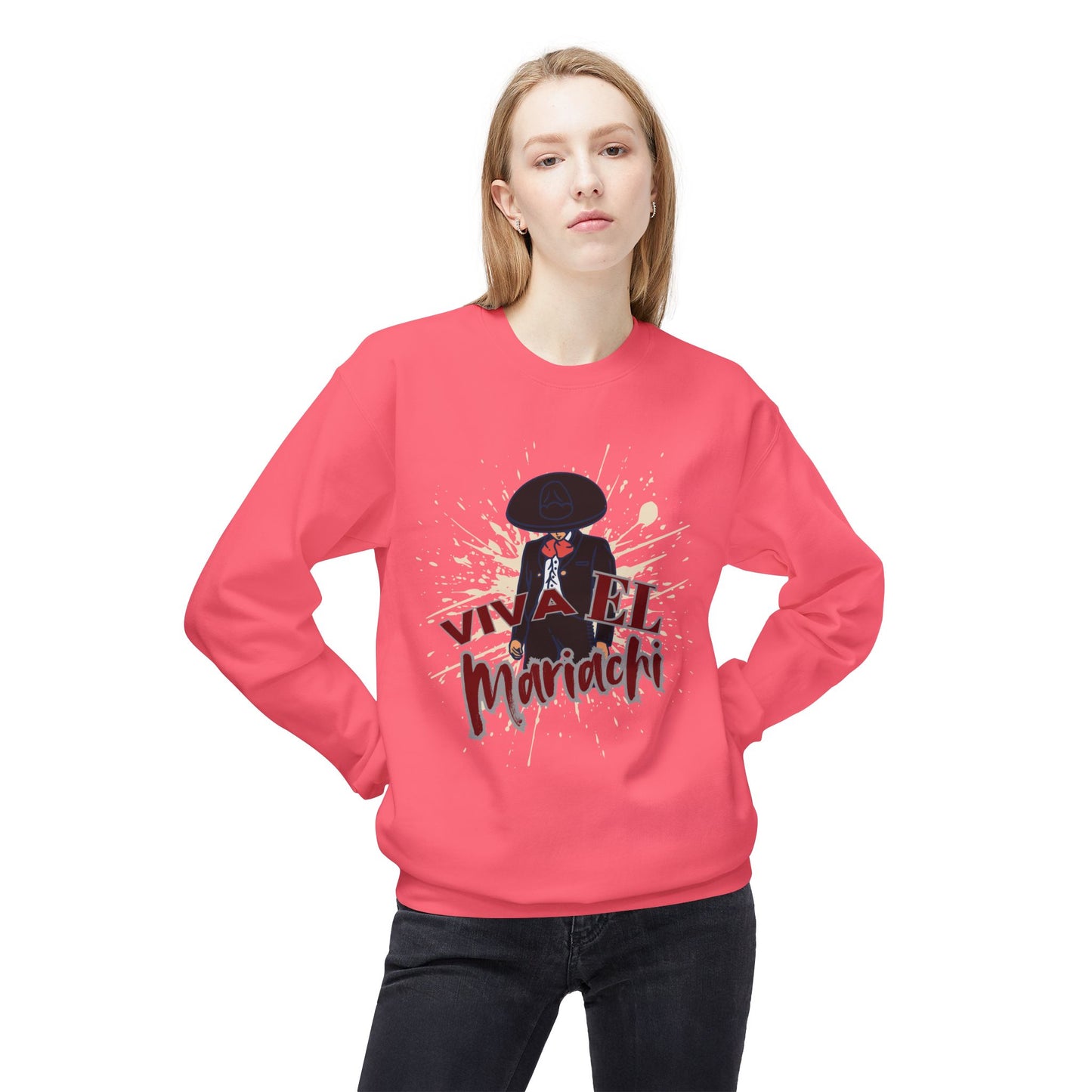 Viva El Mariachi Unisex Midweight Softstyle Fleece Crewneck Sweatshirt