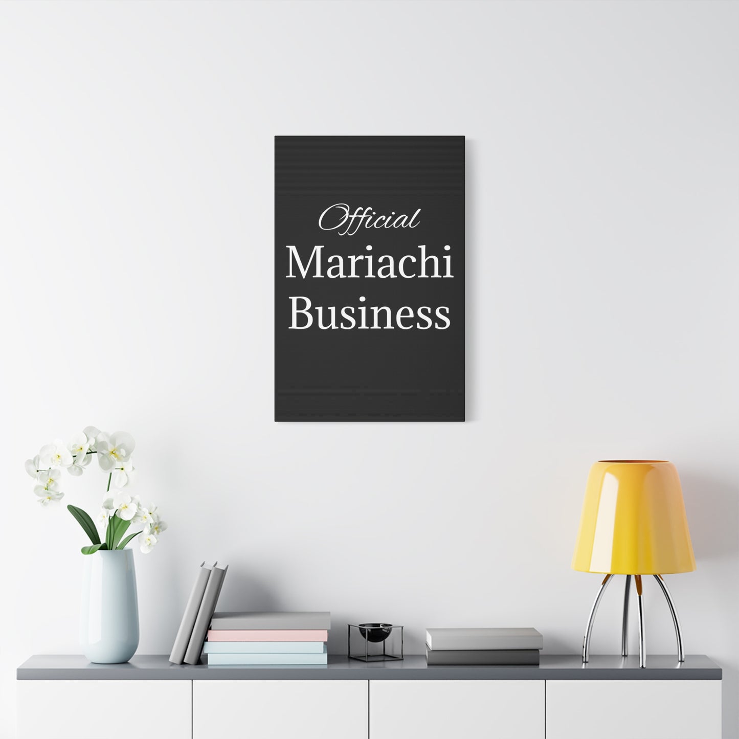 White Official Mariachi Business Matte Canvas, Stretched, 1.25"