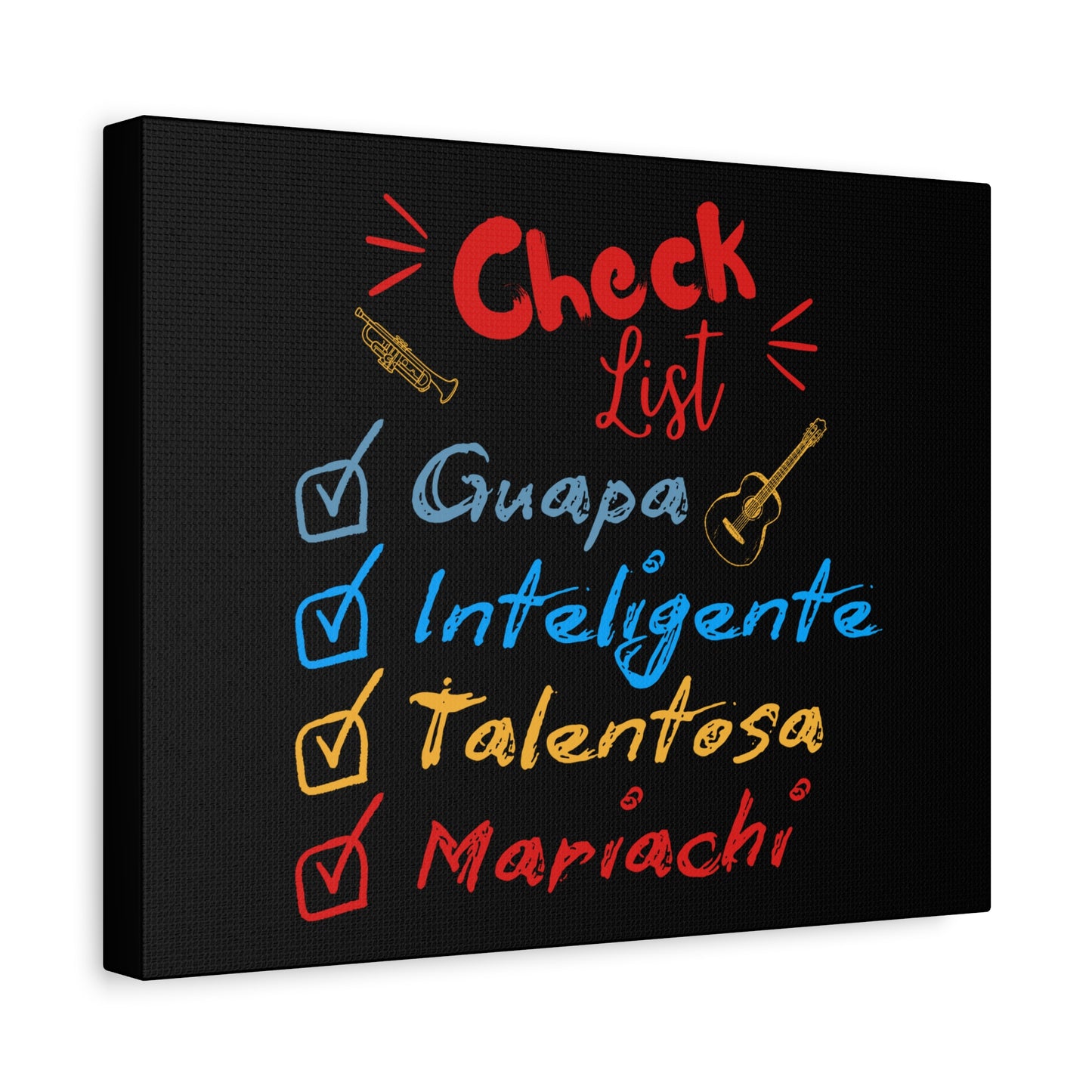 Checklist Guapa Matte Canvas, Stretched, 1.25"