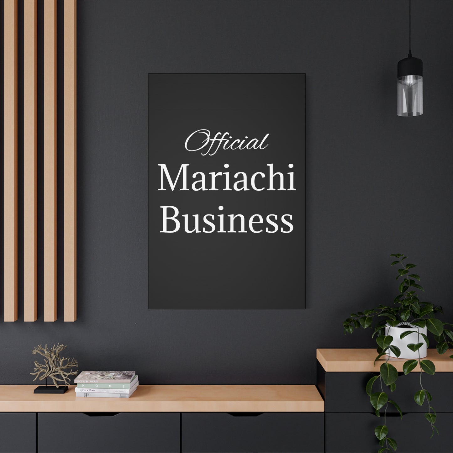 White Official Mariachi Business Matte Canvas, Stretched, 1.25"