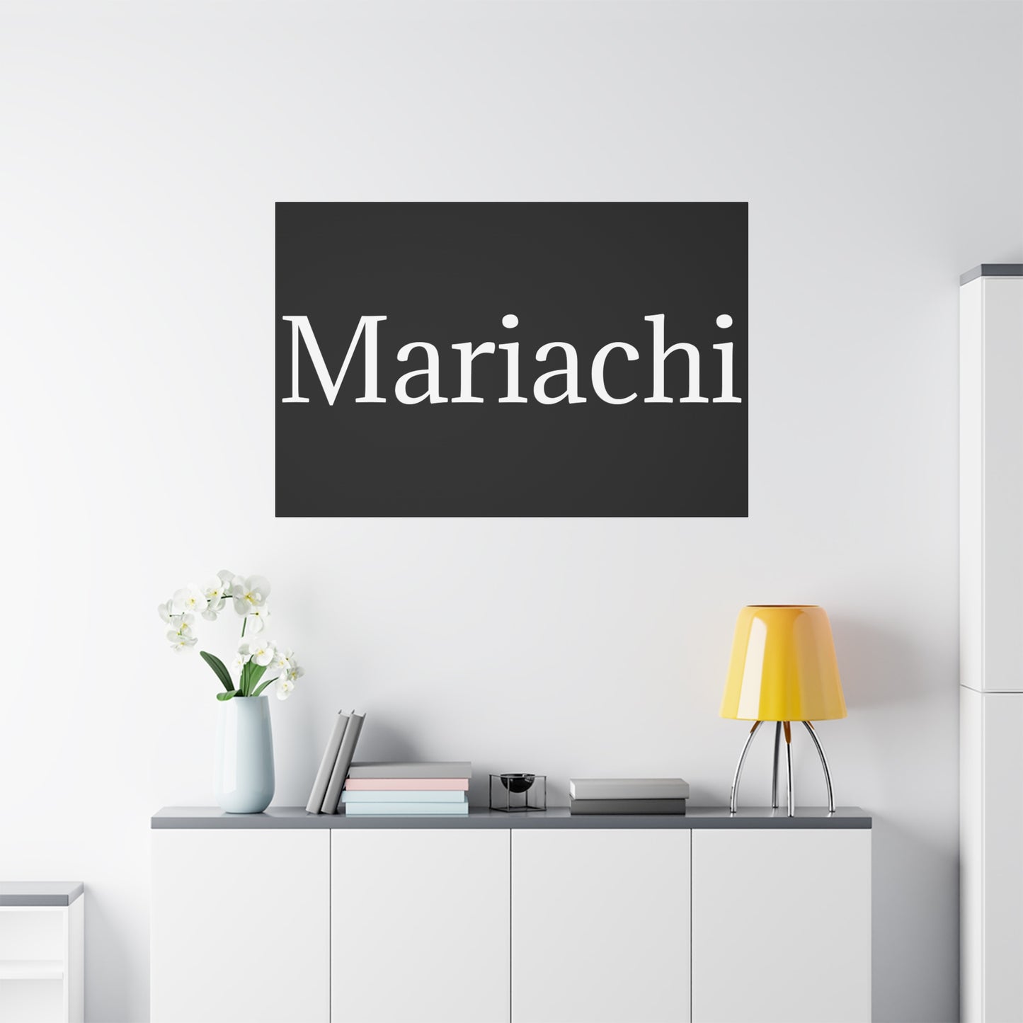 White Mariachi Matte Canvas, Stretched, 1.25"