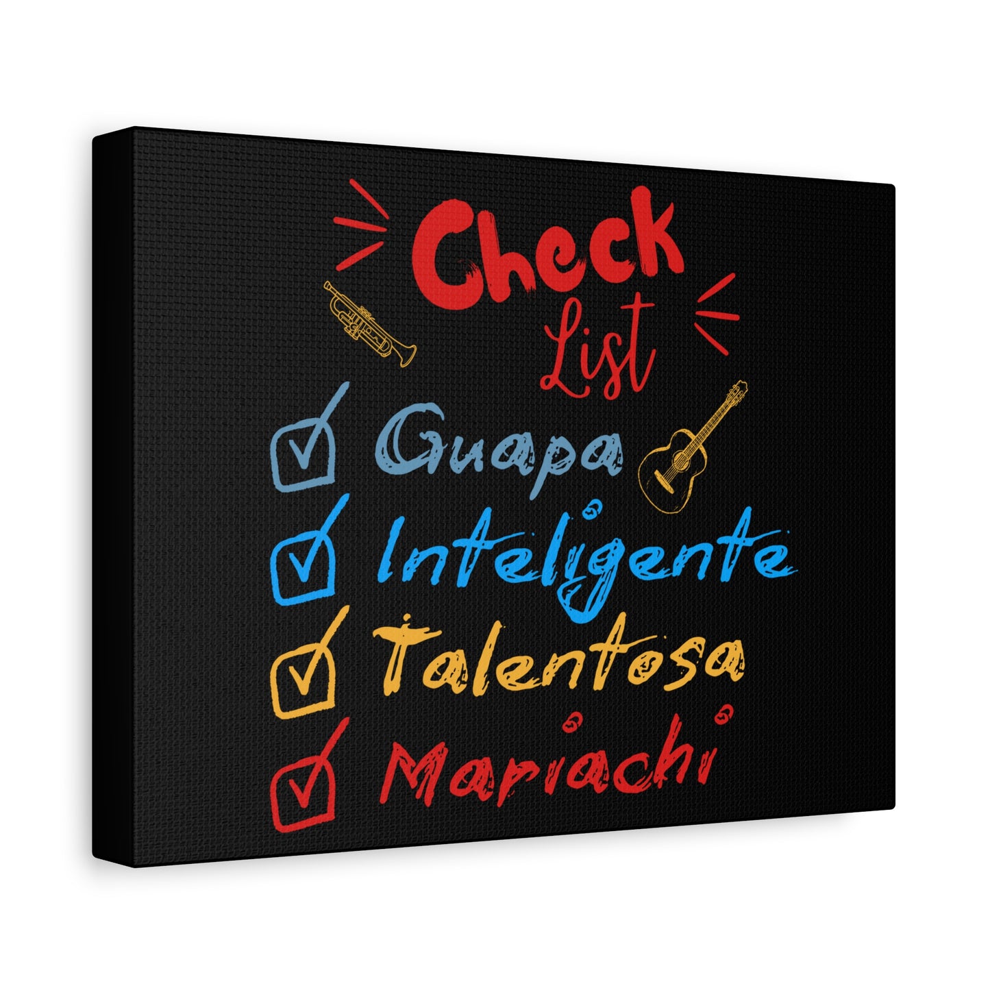 Checklist Guapa Matte Canvas, Stretched, 1.25"