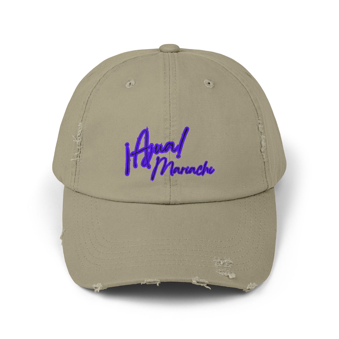 Purple Unisex Distressed Cap