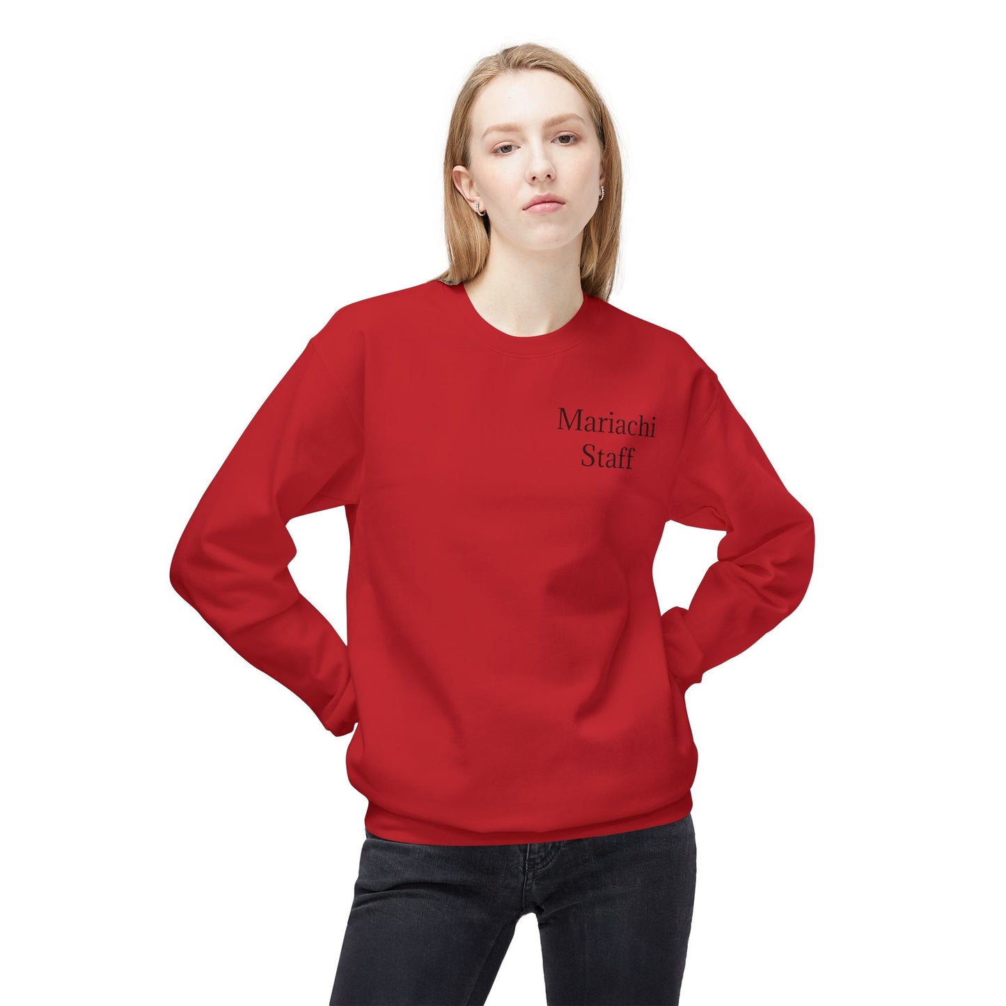 Dedication Passion Honor Mariachi Staff Unisex Midweight Softstyle Fleece Crewneck Sweatshirt