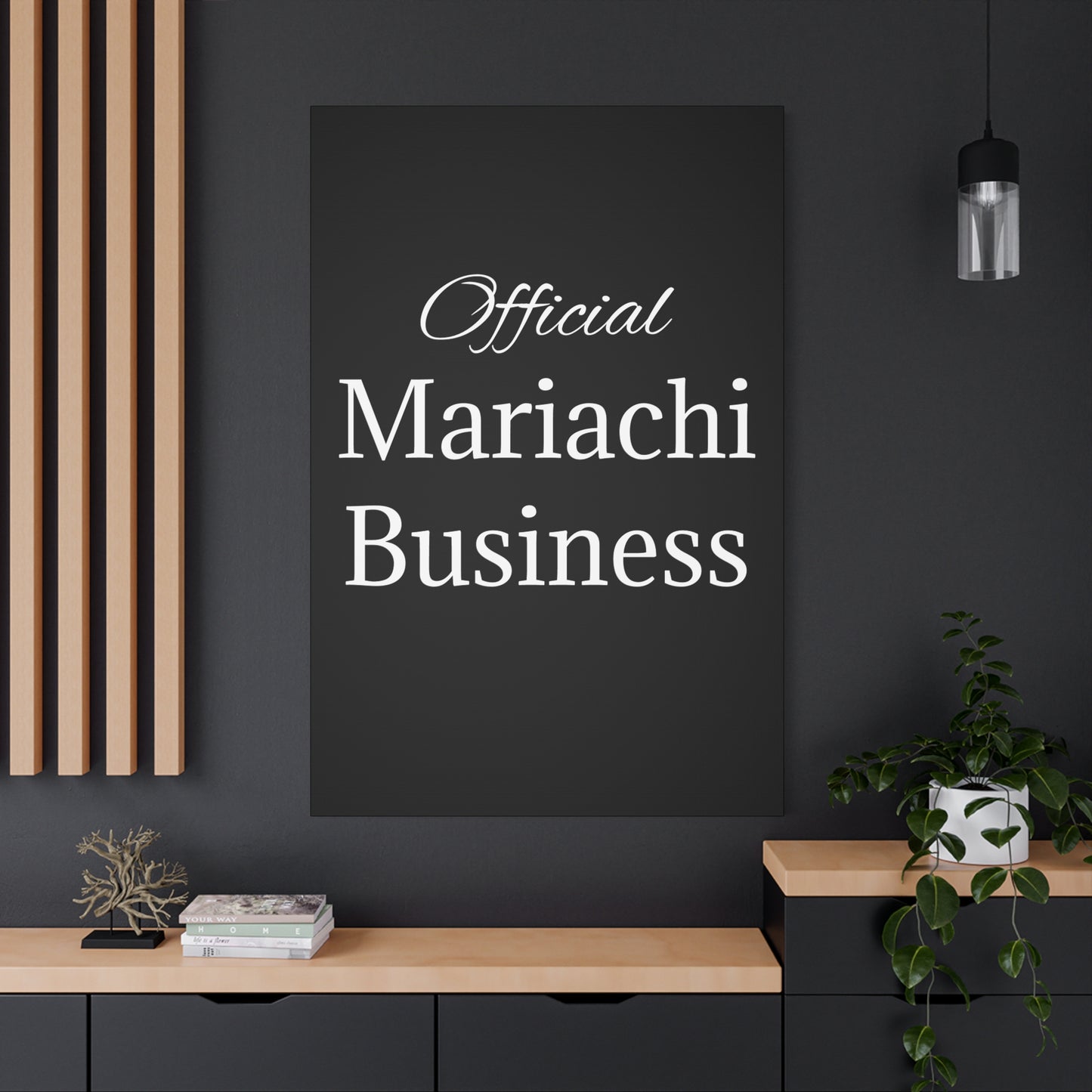 White Official Mariachi Business Matte Canvas, Stretched, 1.25"