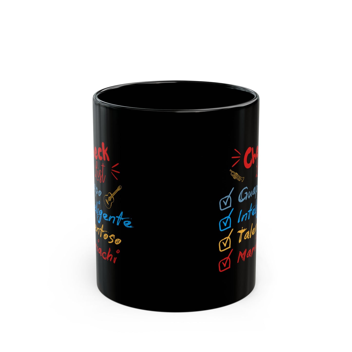 Checklist Guapo Black Mug (11oz, 15oz)