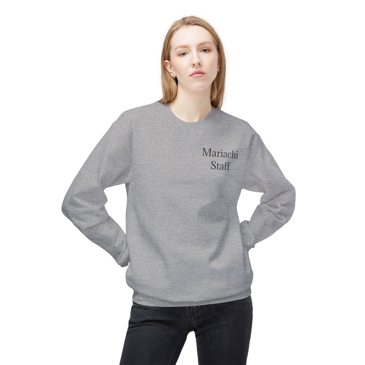 Official Mariachi Business Mariachi Staff Unisex Midweight Softstyle Fleece Crewneck Sweatshirt