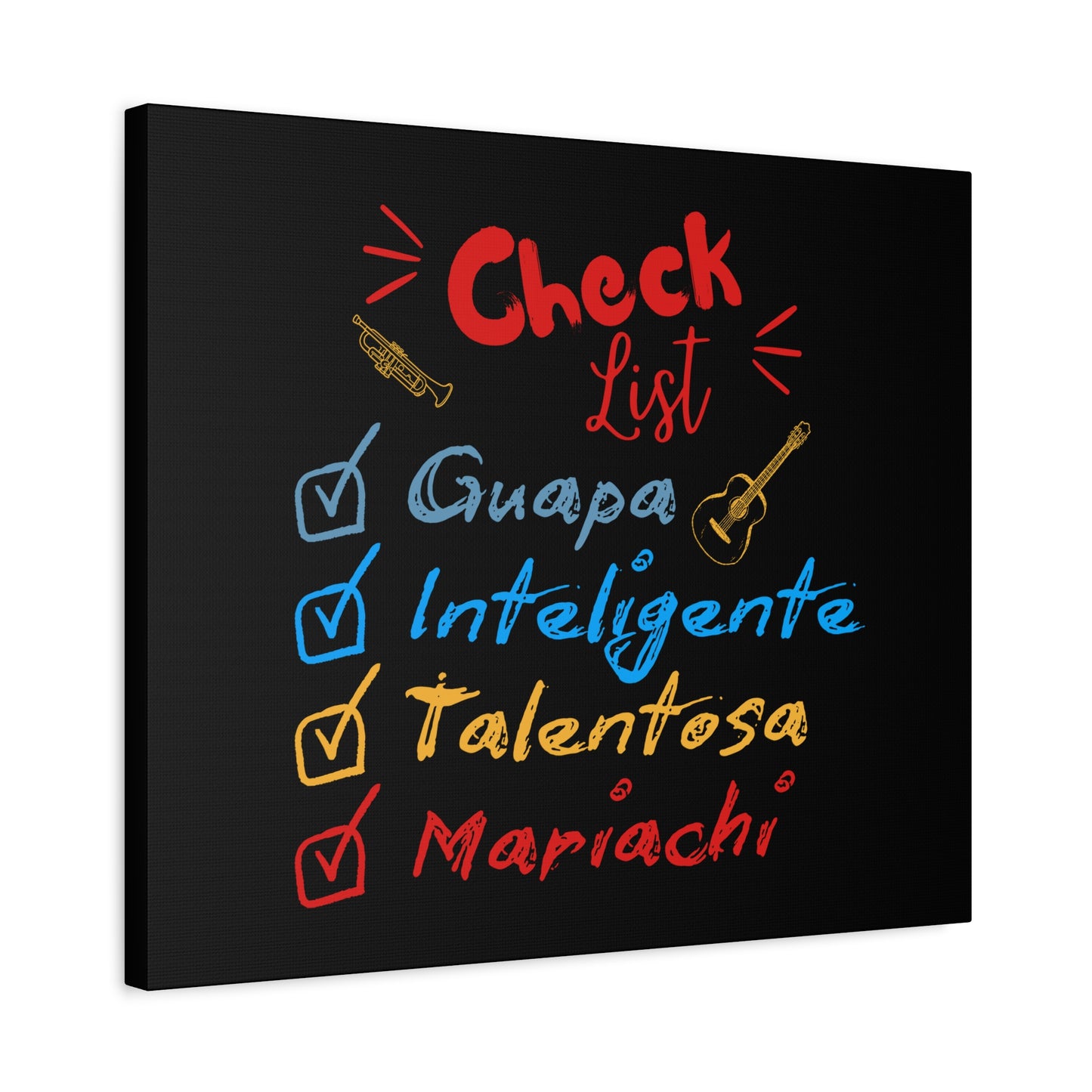 Checklist Guapa Matte Canvas, Stretched, 1.25"