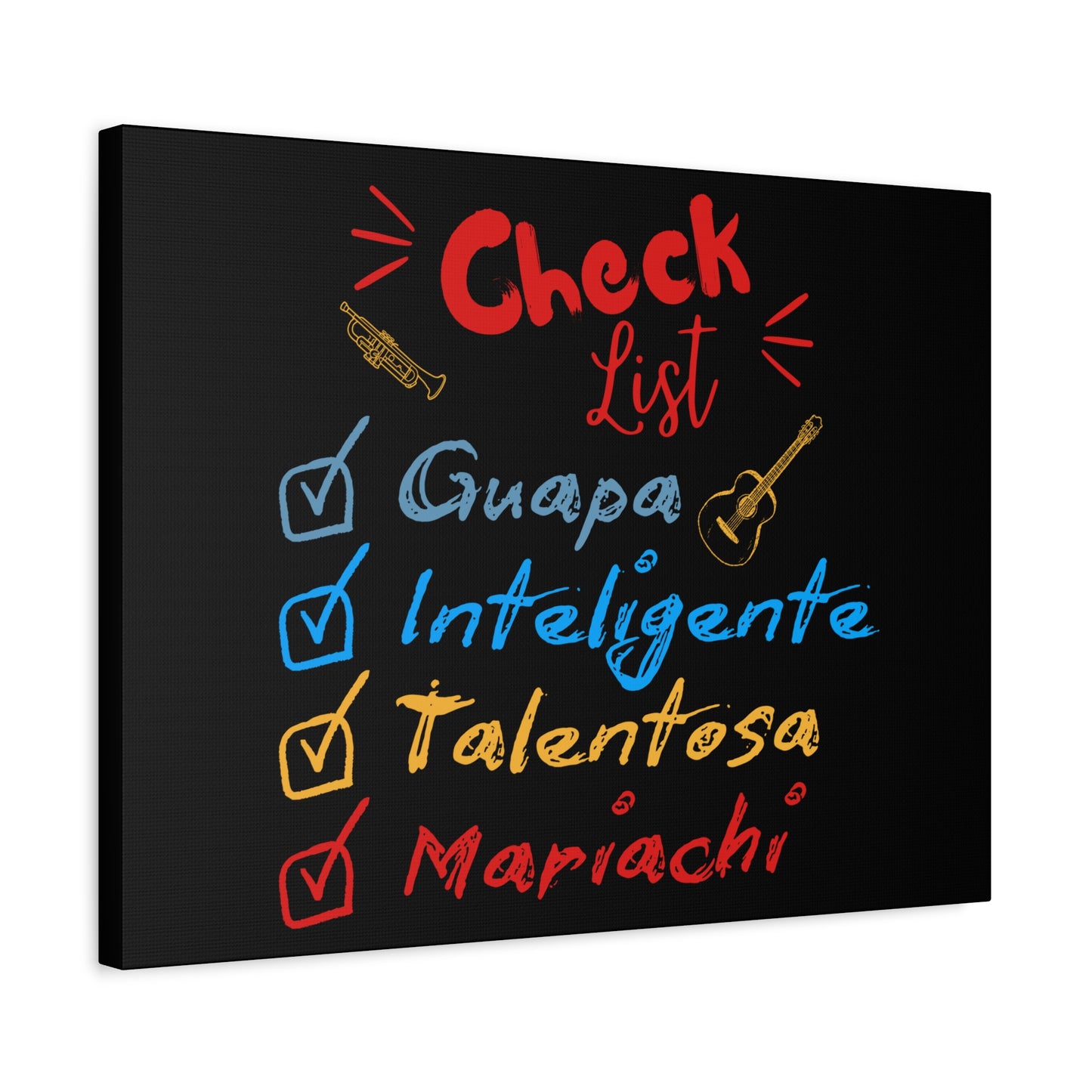 Checklist Guapa Matte Canvas, Stretched, 1.25"
