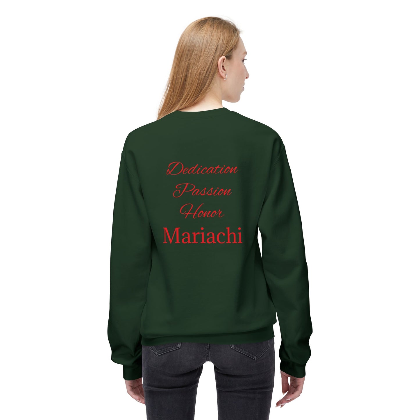 Dedication Passion Honor Mariachi Staff Unisex Midweight Softstyle Fleece Crewneck Sweatshirt