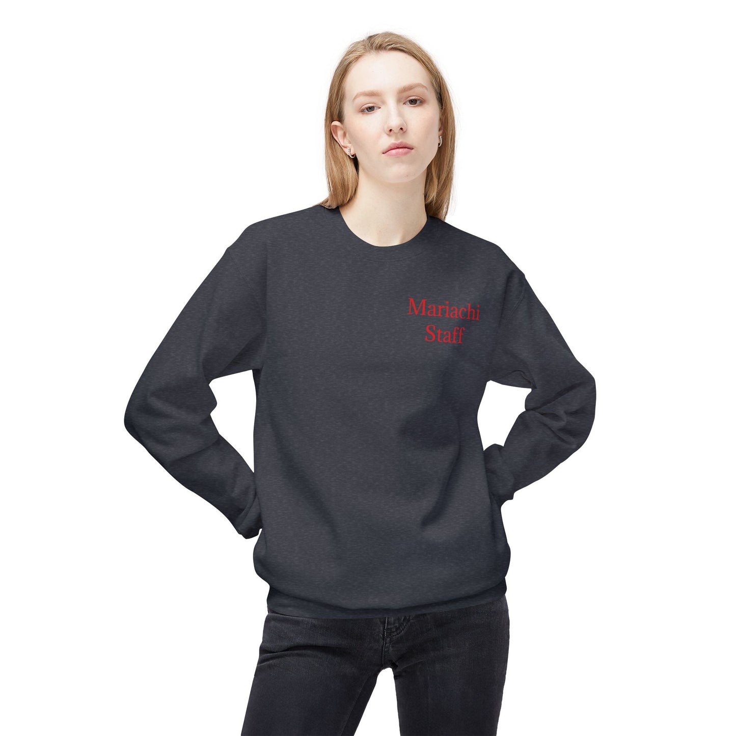 Dedication Passion Honor Mariachi Staff Unisex Midweight Softstyle Fleece Crewneck Sweatshirt