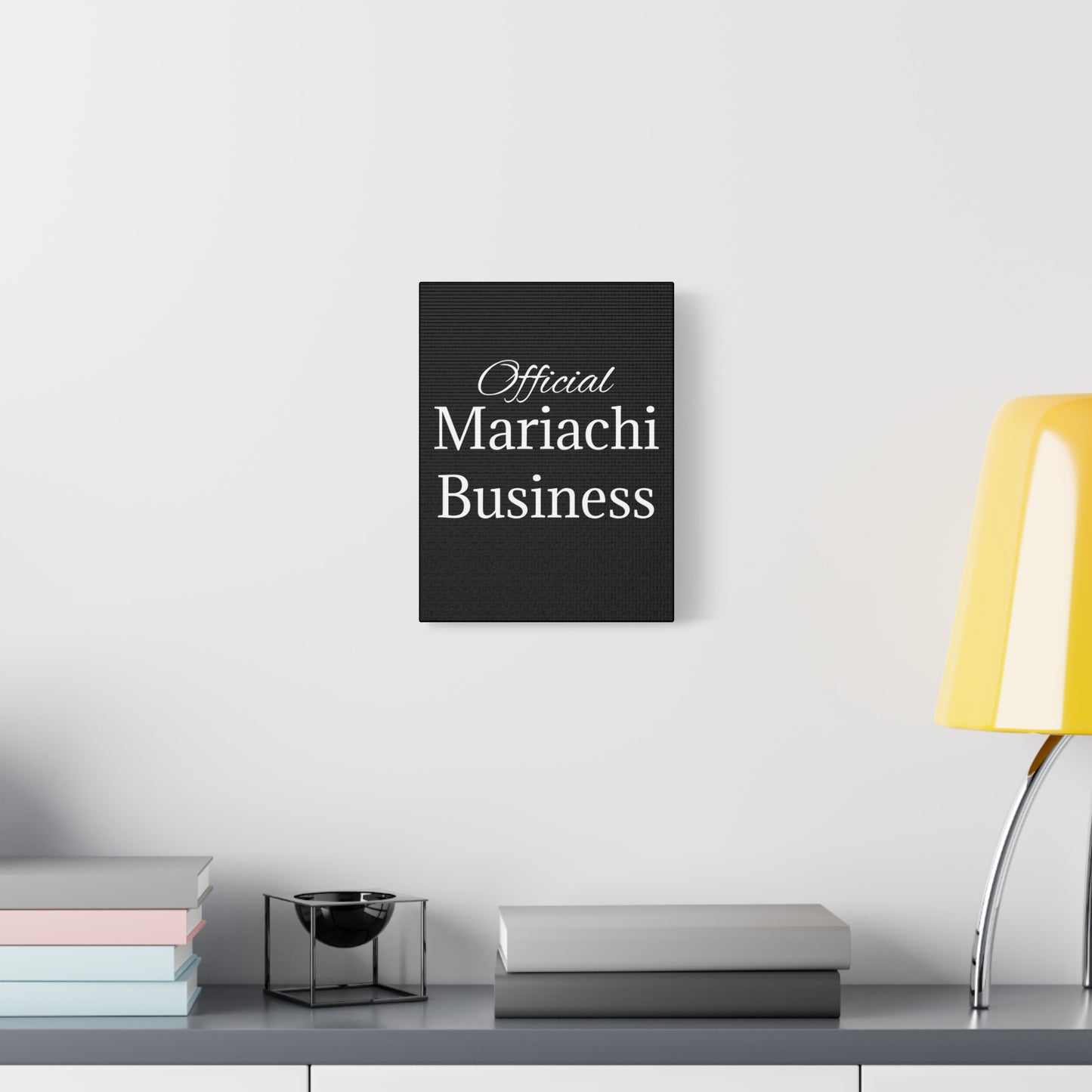 White Official Mariachi Business Matte Canvas, Stretched, 1.25"