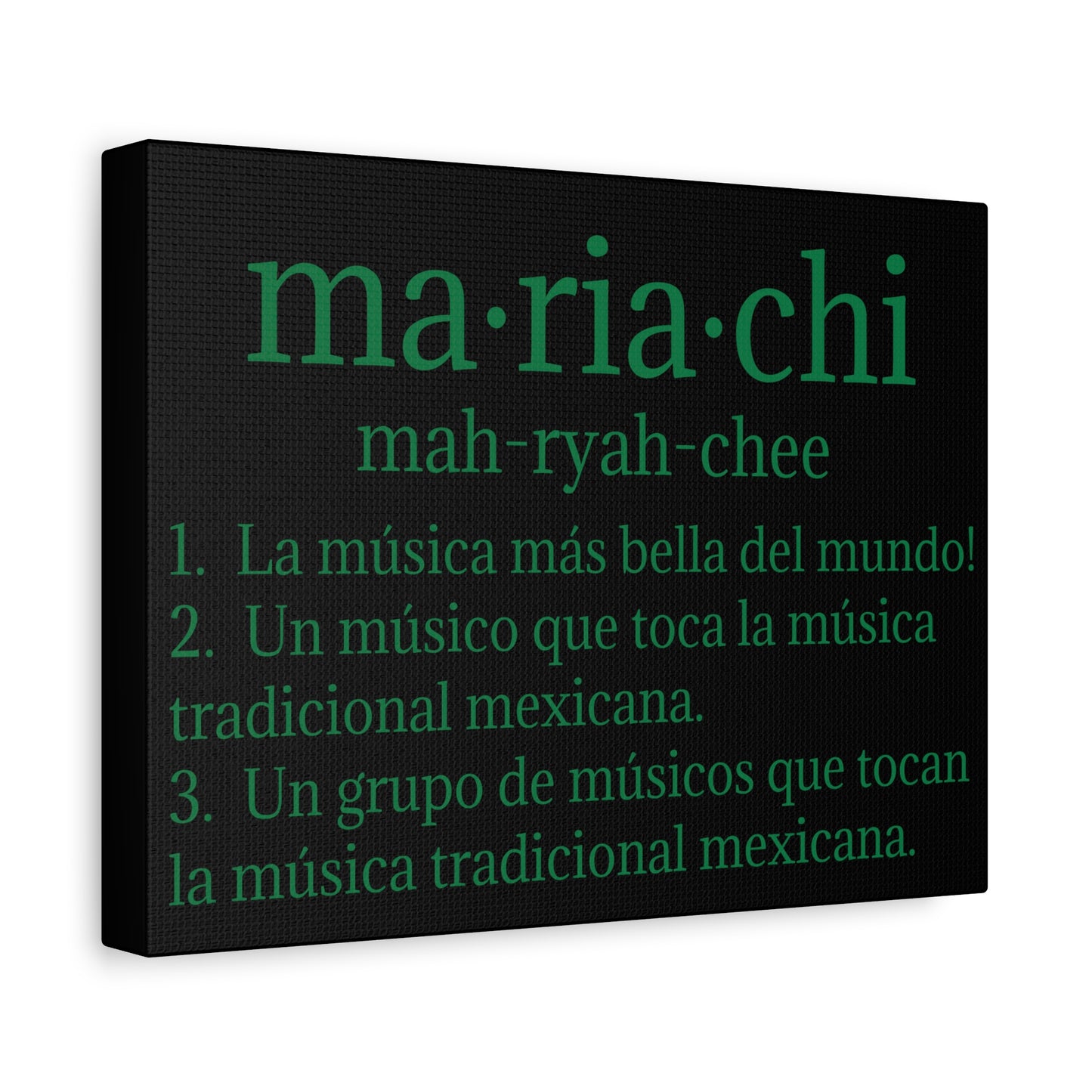 Green Mariachi Definition Business Matte Canvas, Stretched, 1.25"