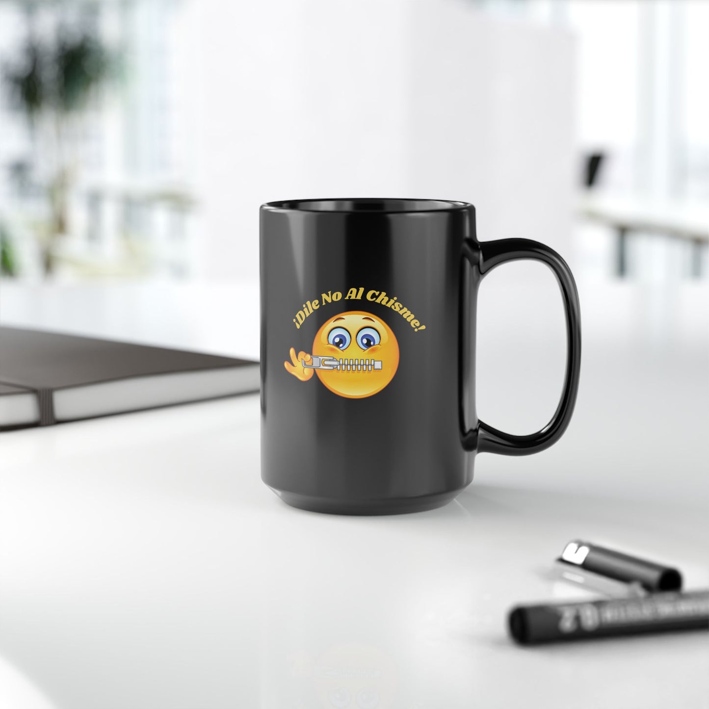 Dile No Al Chisme Black Mug (11oz, 15oz)