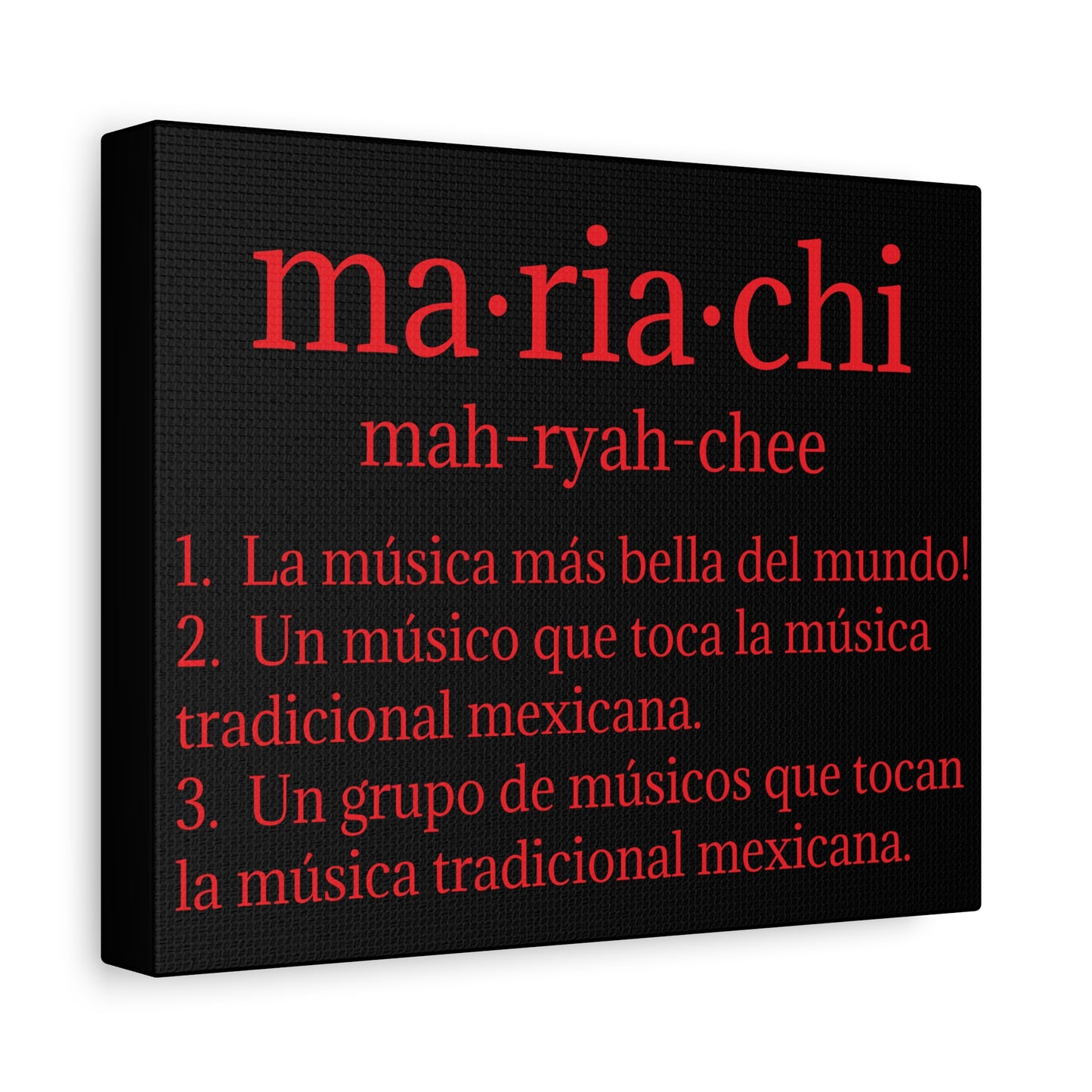 Red Mariachi Definition Business Matte Canvas, Stretched, 1.25"