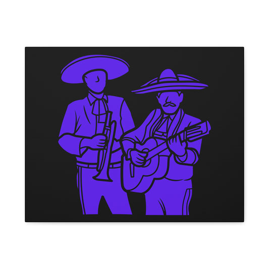 Purple Mariachi Duet Matte Canvas, Stretched, 1.25"