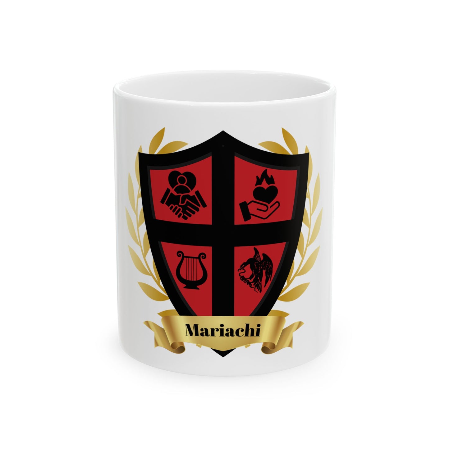 Shield Ceramic Mug, (11oz, 15oz)