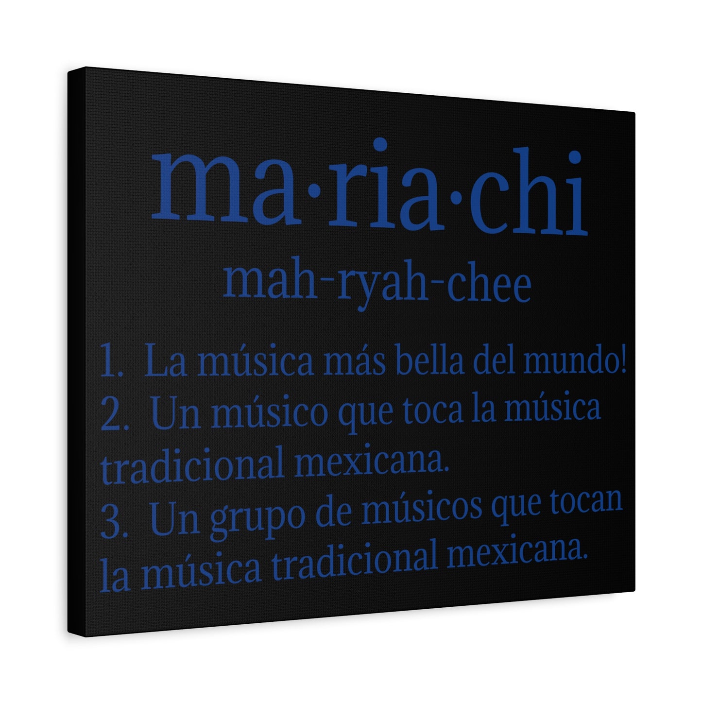 Blue Mariachi Definition Business Matte Canvas, Stretched, 1.25"