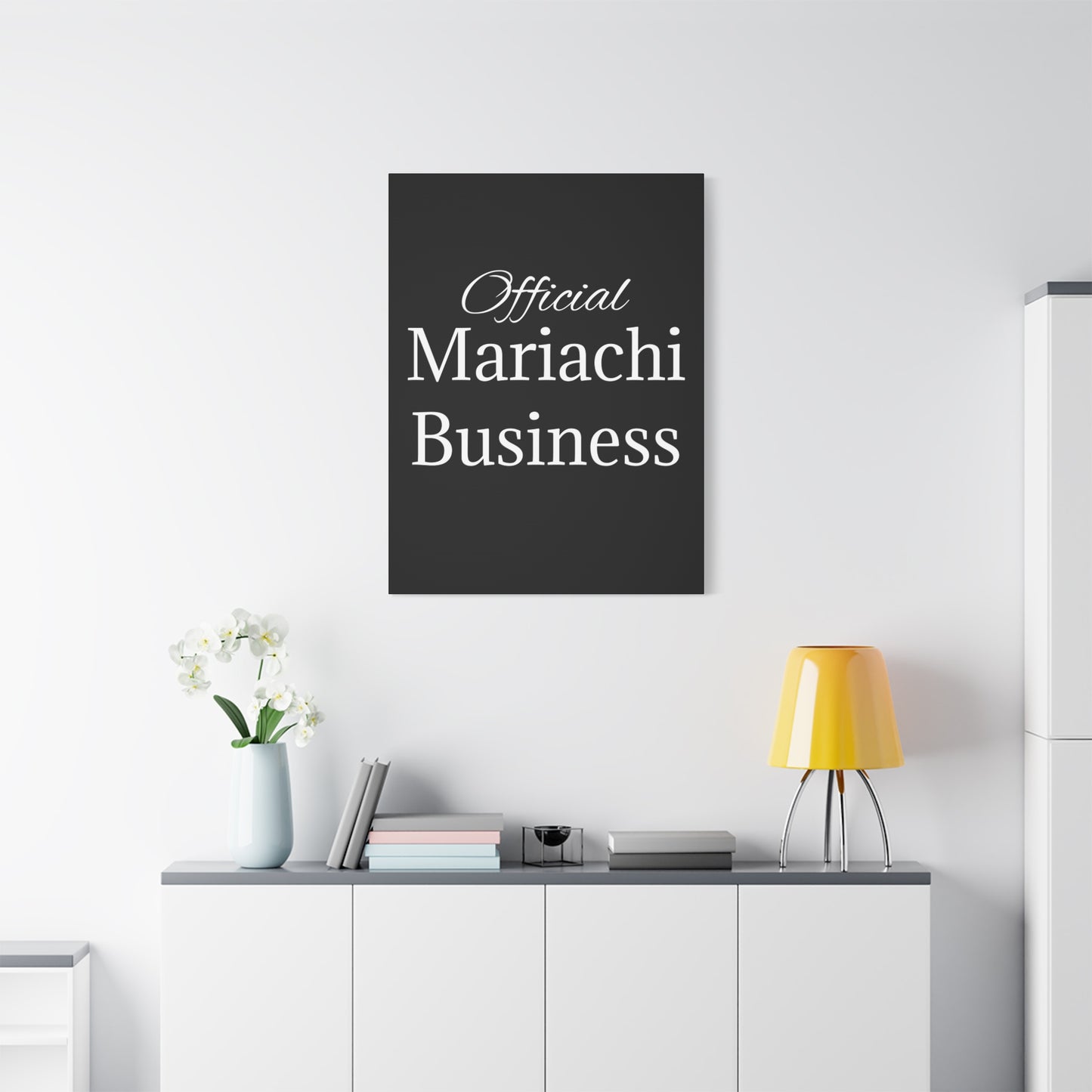 White Official Mariachi Business Matte Canvas, Stretched, 1.25"