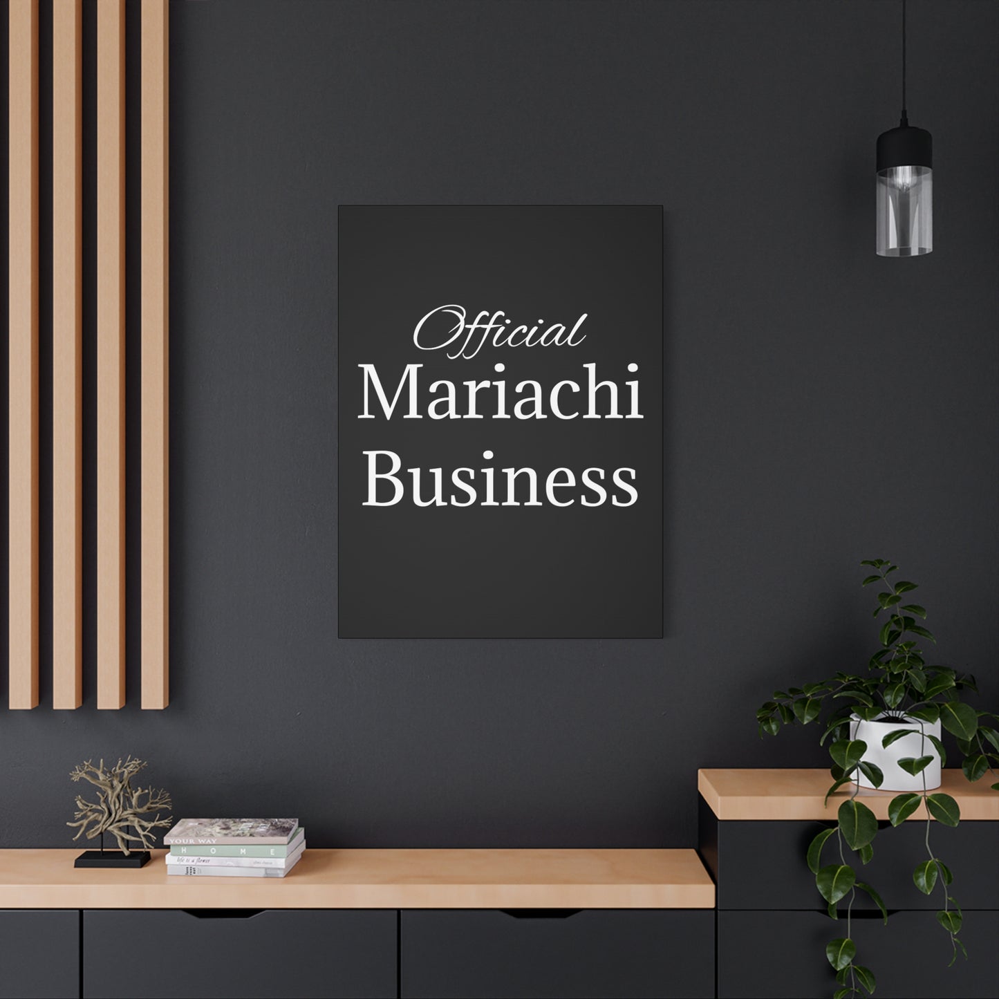 White Official Mariachi Business Matte Canvas, Stretched, 1.25"