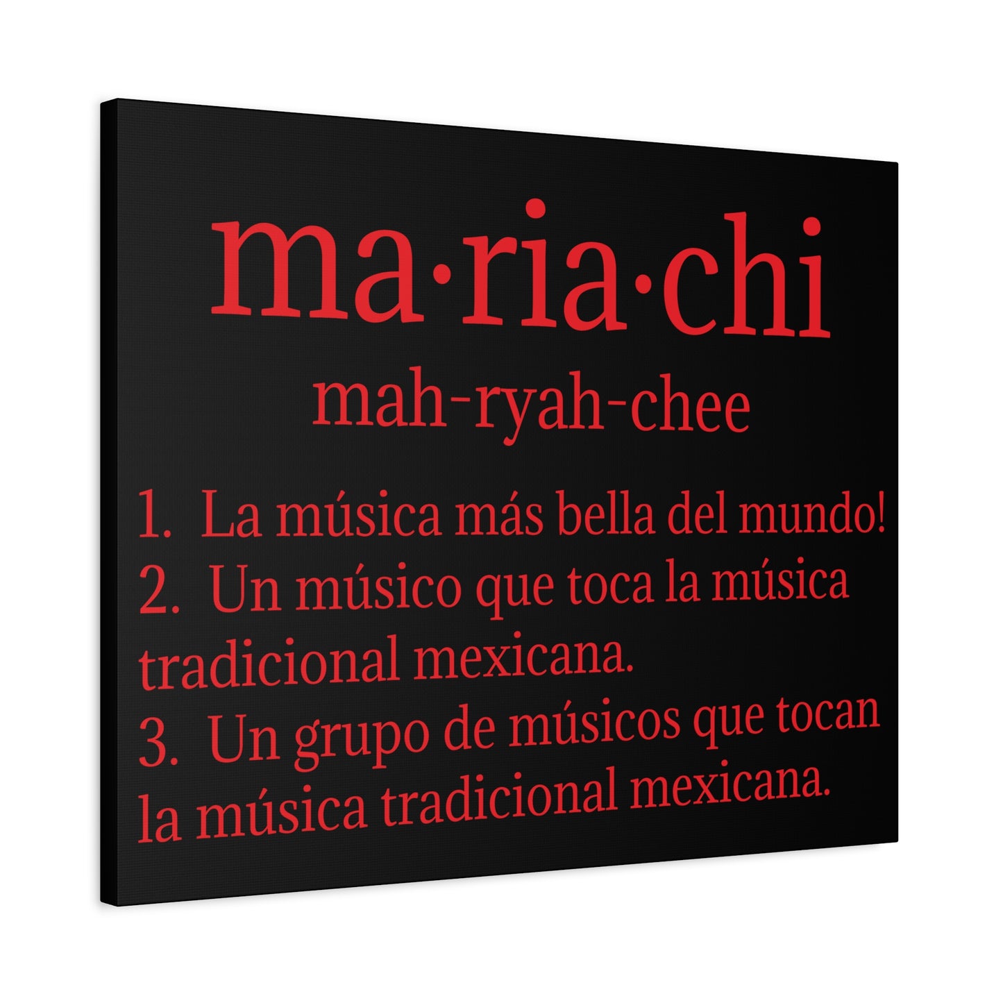 Red Mariachi Definition Business Matte Canvas, Stretched, 1.25"